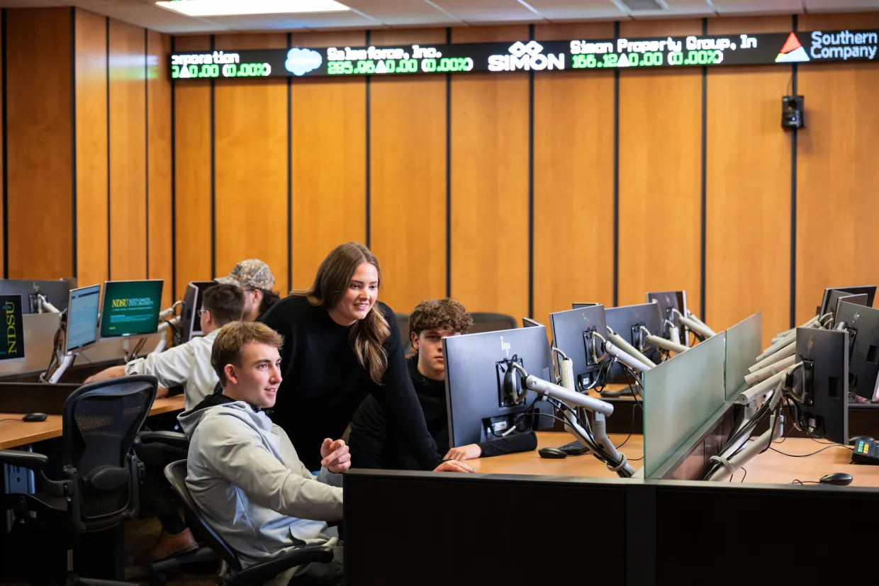 Bison Fund group in the commodity trading room.