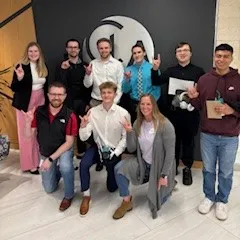 Accounting club students posing for picture.