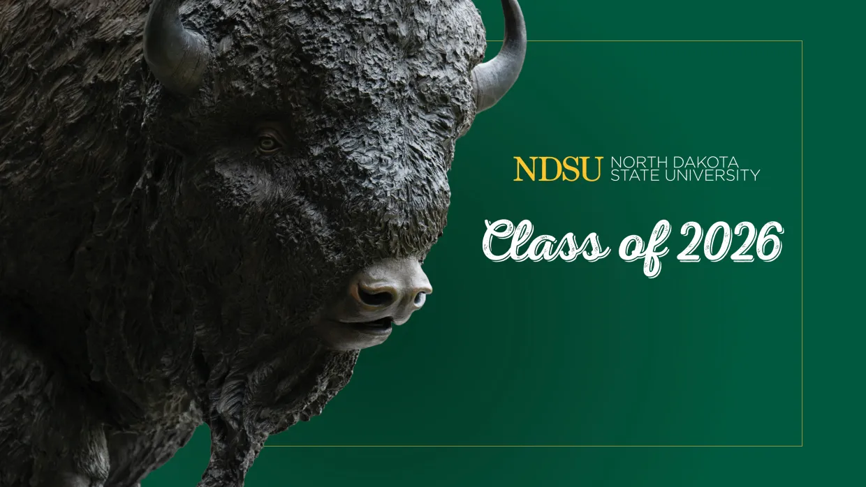 NDSU Class of 2026 horizontal graphic to share on social media