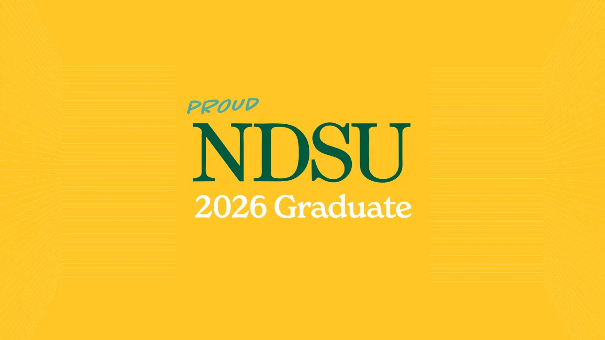 Proud NDSU 2026 Graduate horizontal social graphic