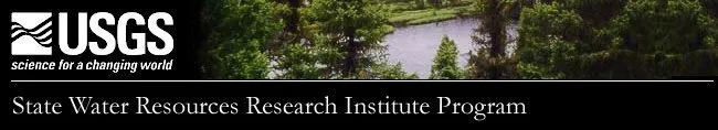 USGS banner showing a lake, the USGS logo, and the words State Water Resources Research Institute Program