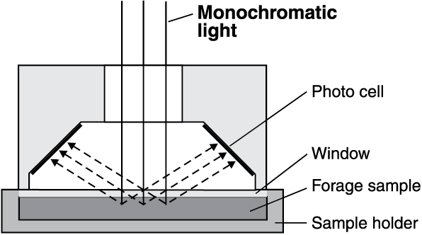 Figure 5. Diagram of how NIRS reads a prepared plant sample.