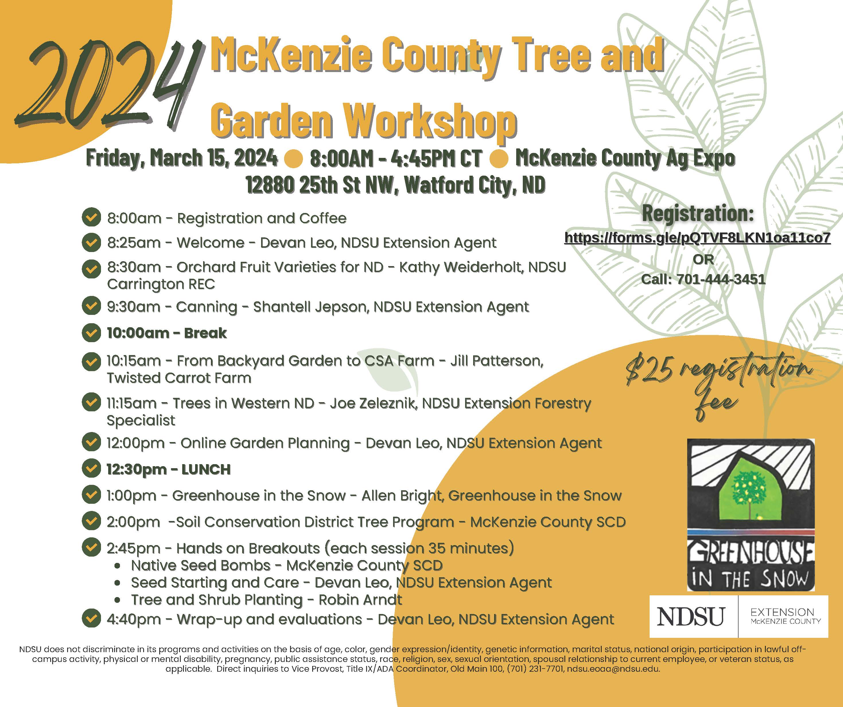 2024 McKenzie County Tree and Garden Workshop