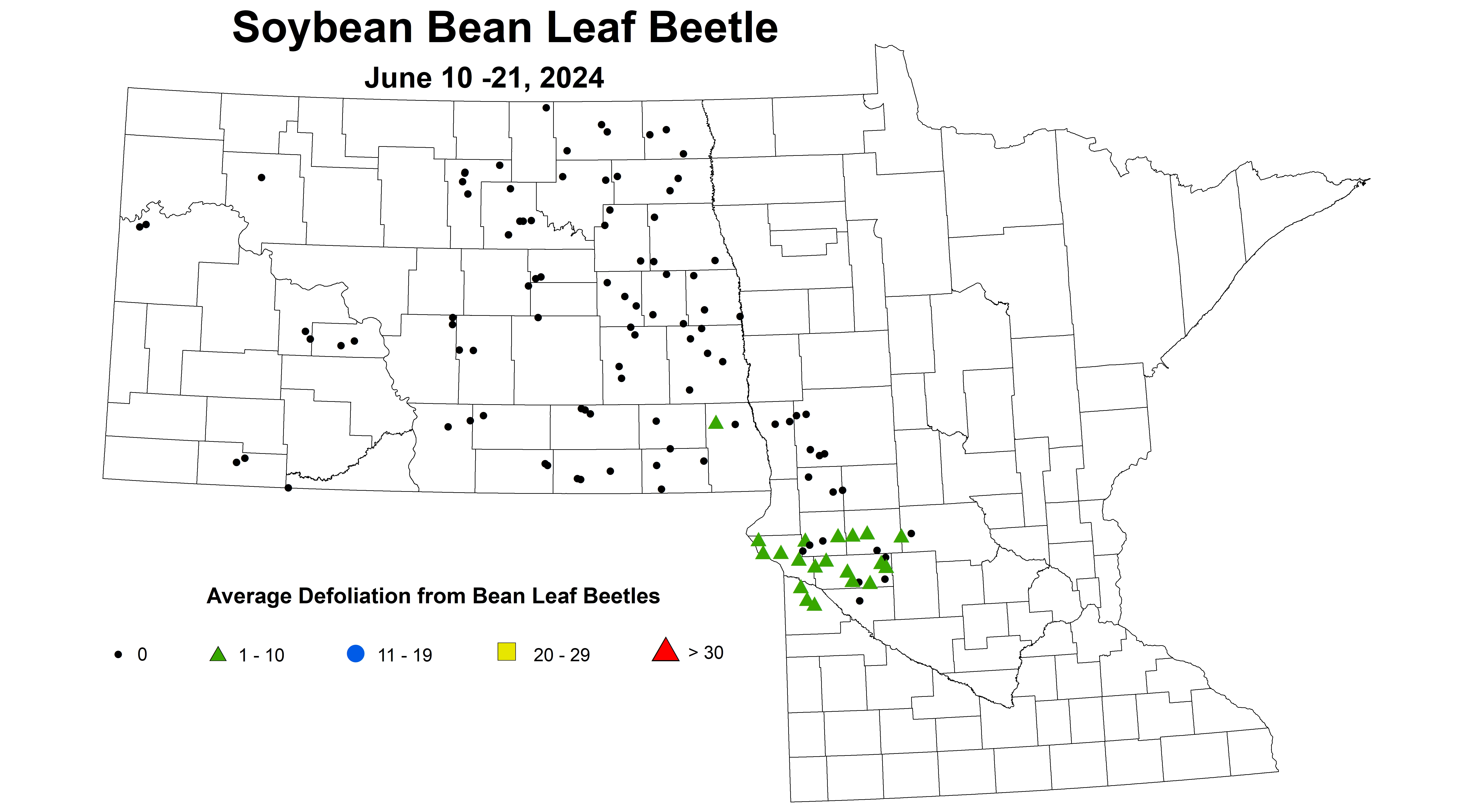 soybean blb defoliation June 10-21 2024