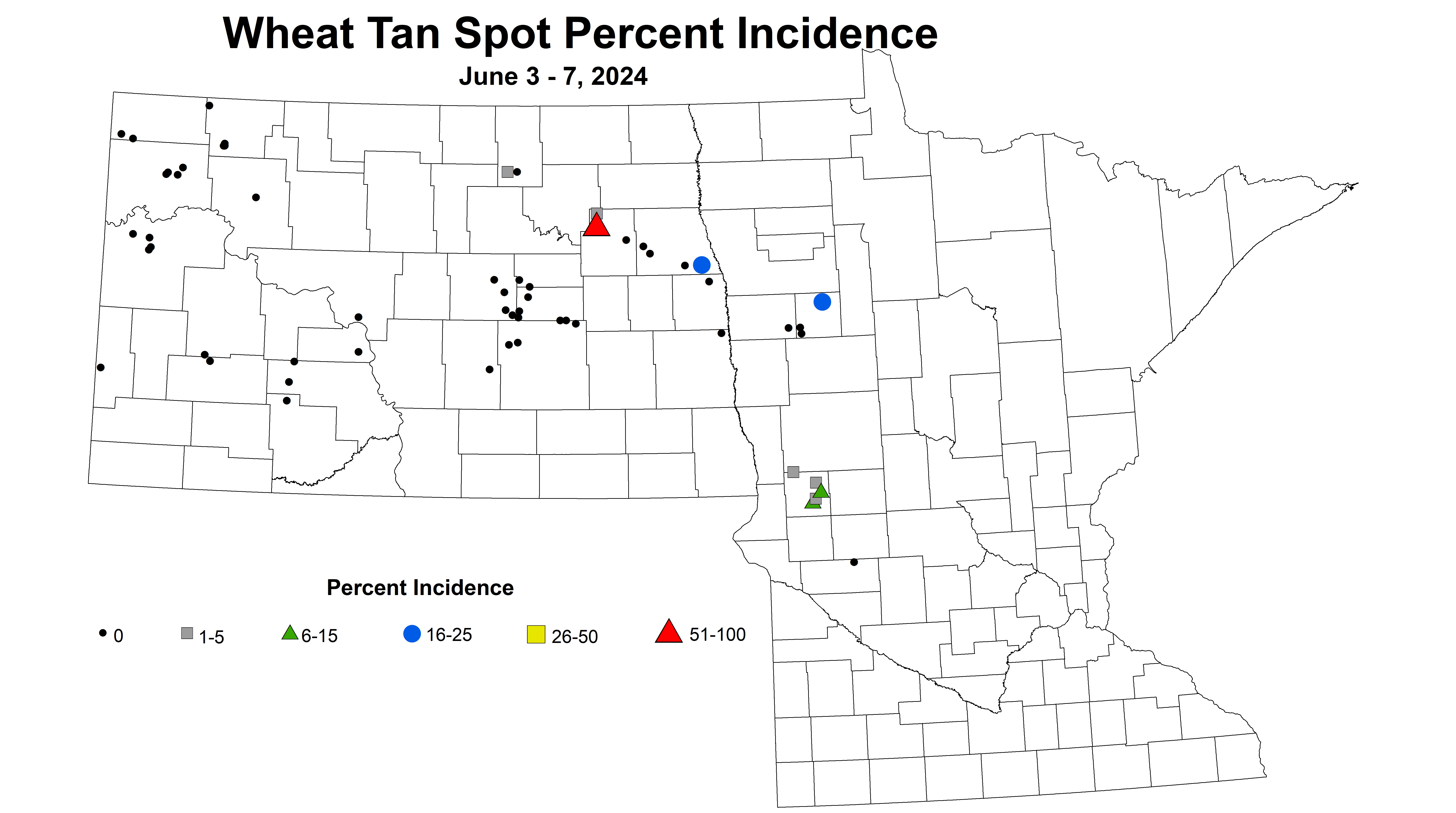 wheat tan spot percent incidence 2024 6.3-6.7