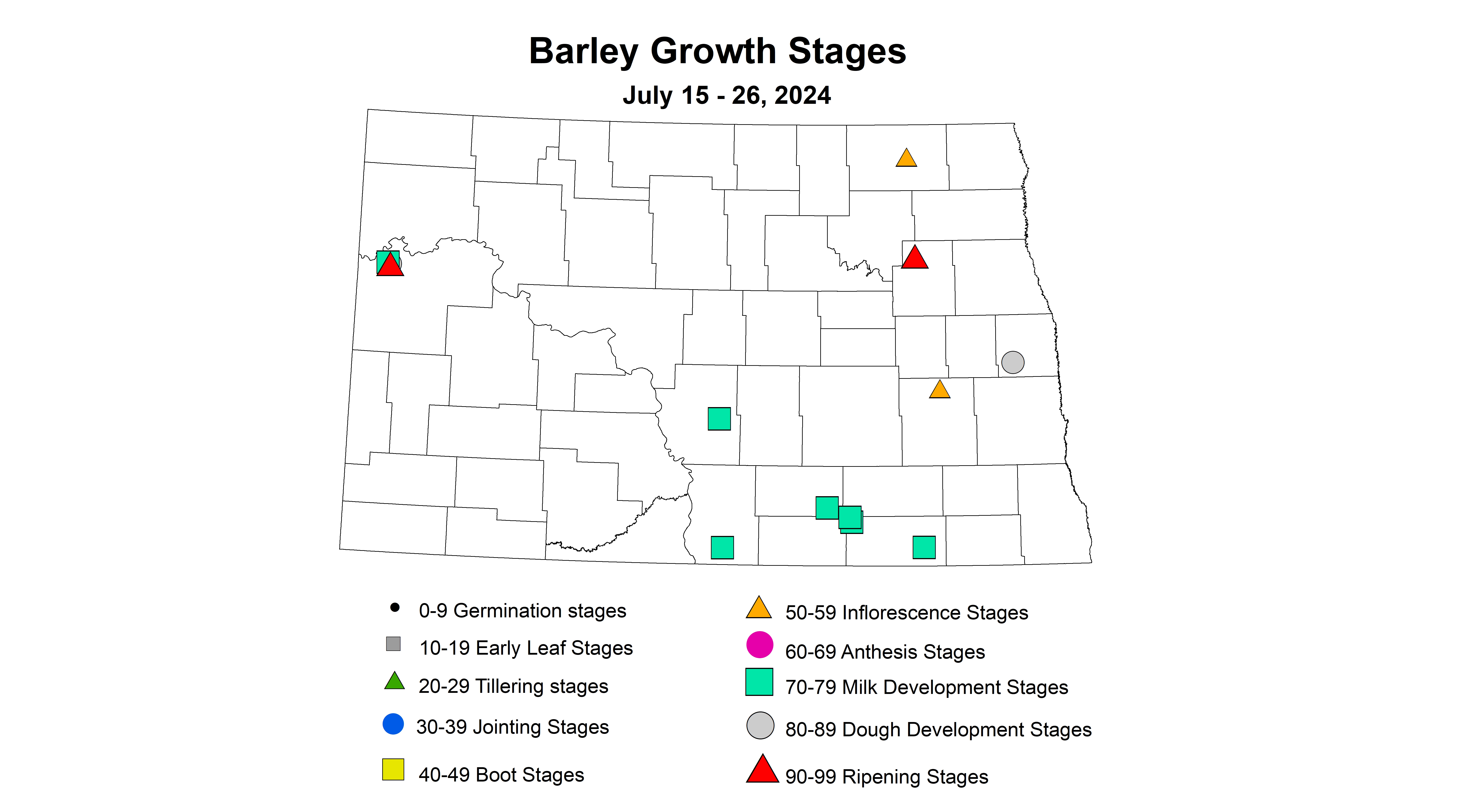 barley growth stages July 15-26 2024