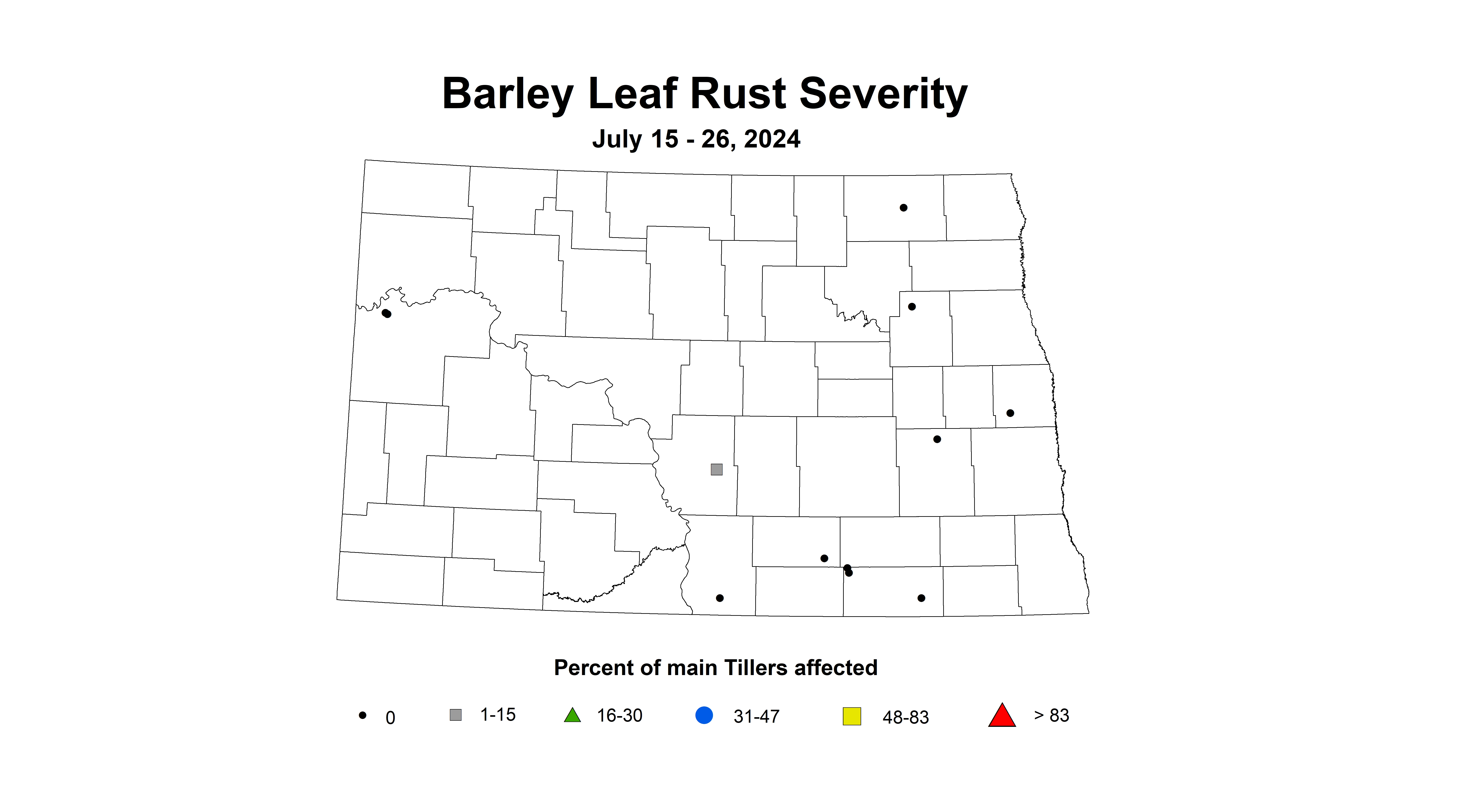 barley leaf rust severity July 15-26 2024