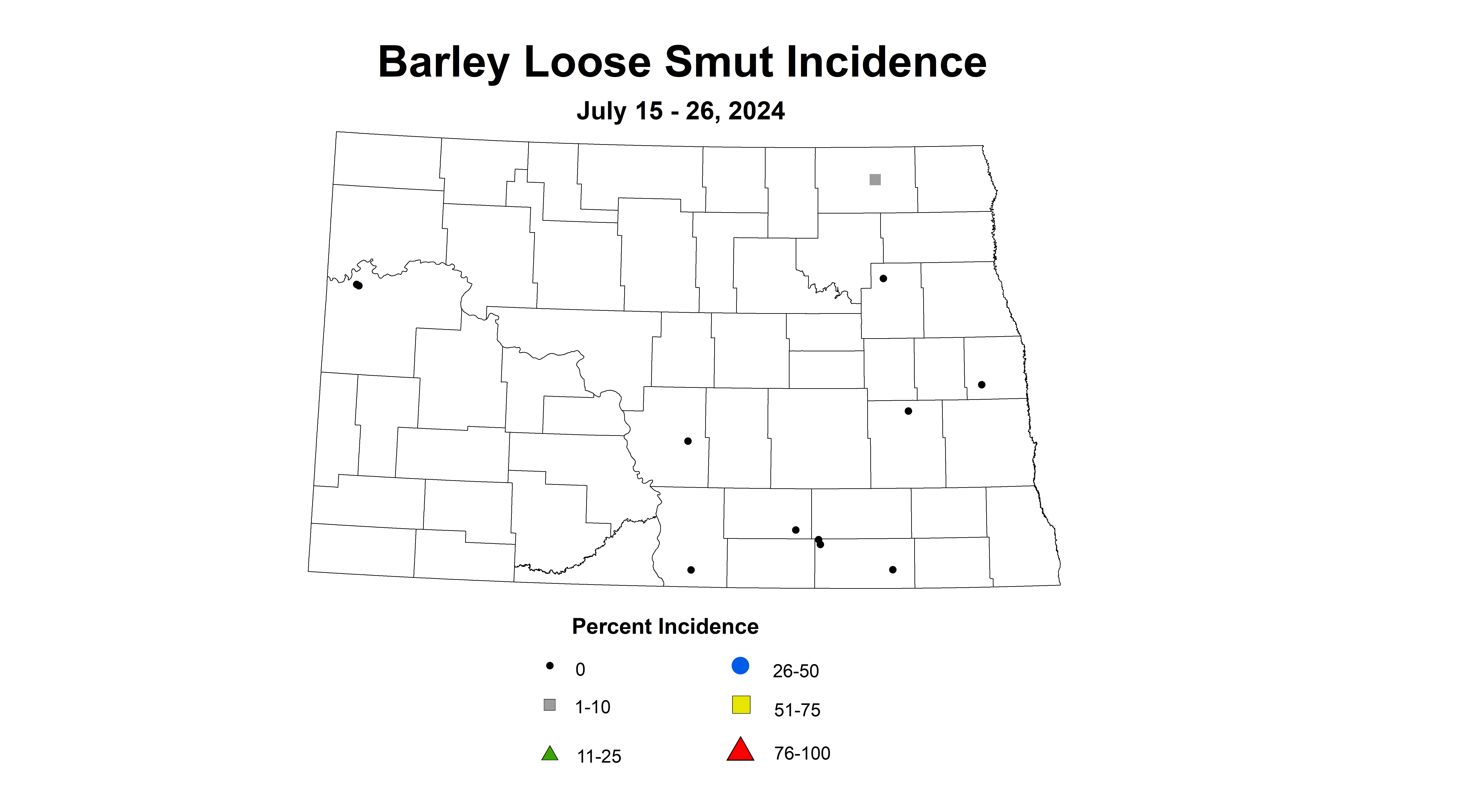 barley loose smut incidence July 15-26 2024