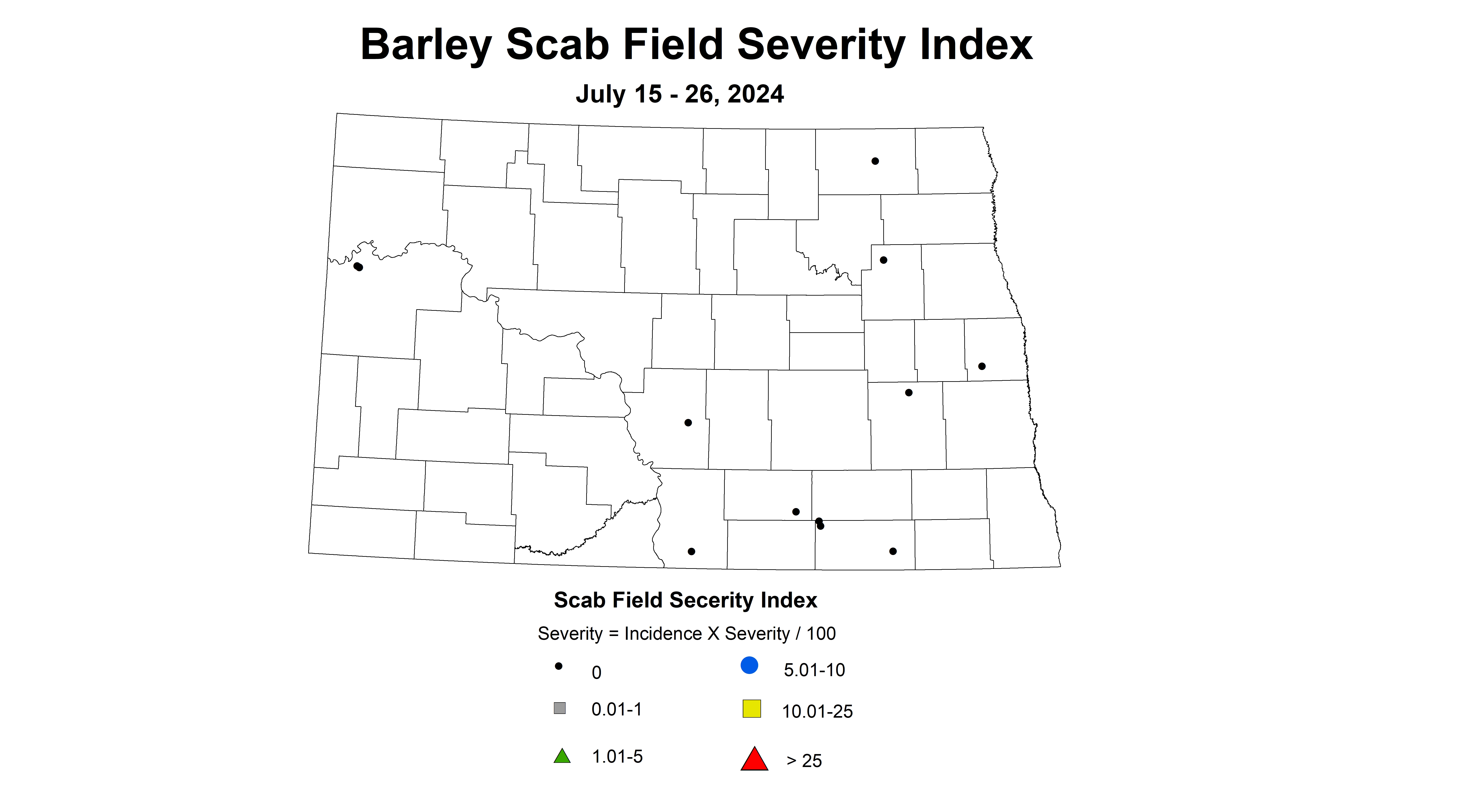 barley scab index July 15-26 2024