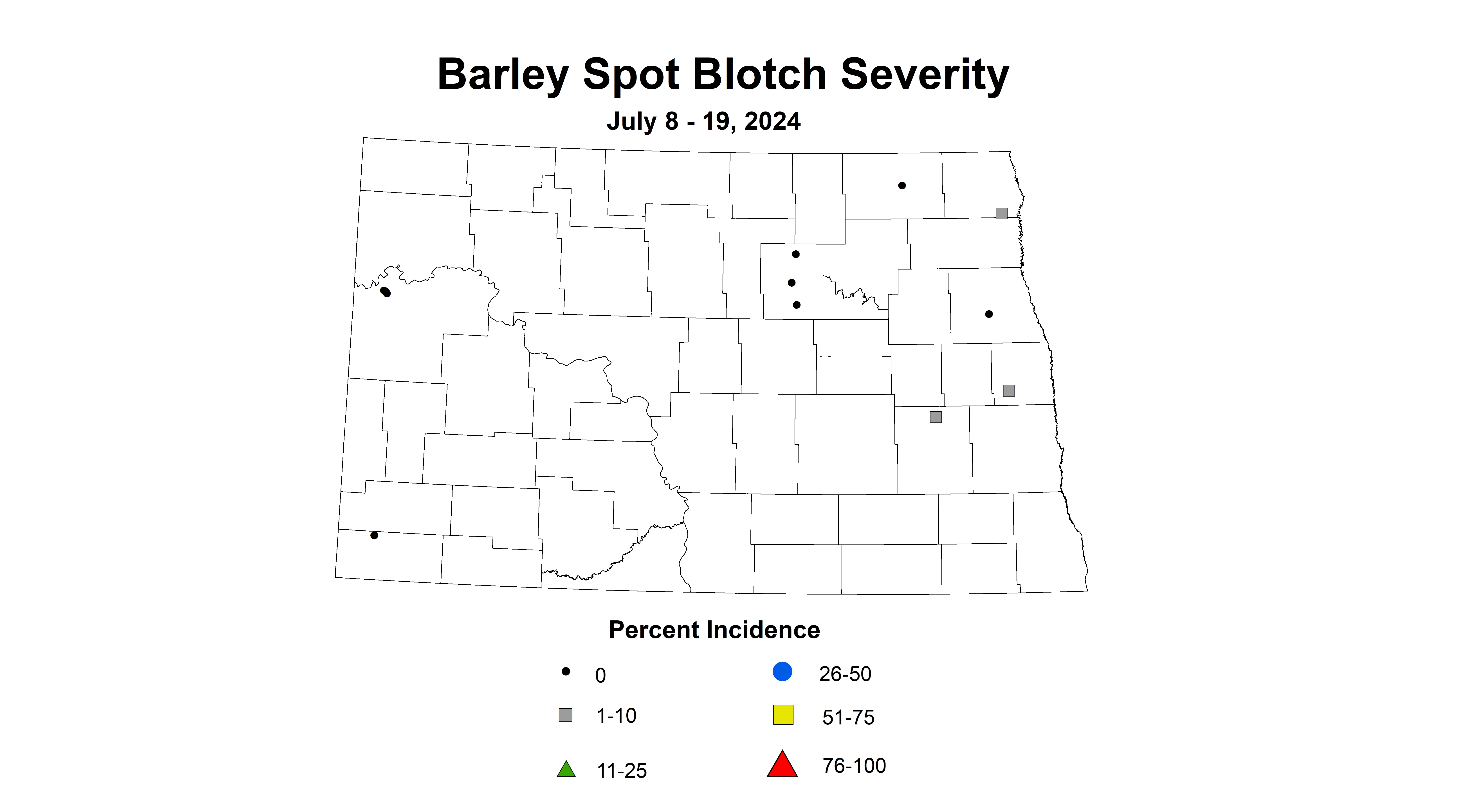 barley spot blotch severity July 8-19 2024