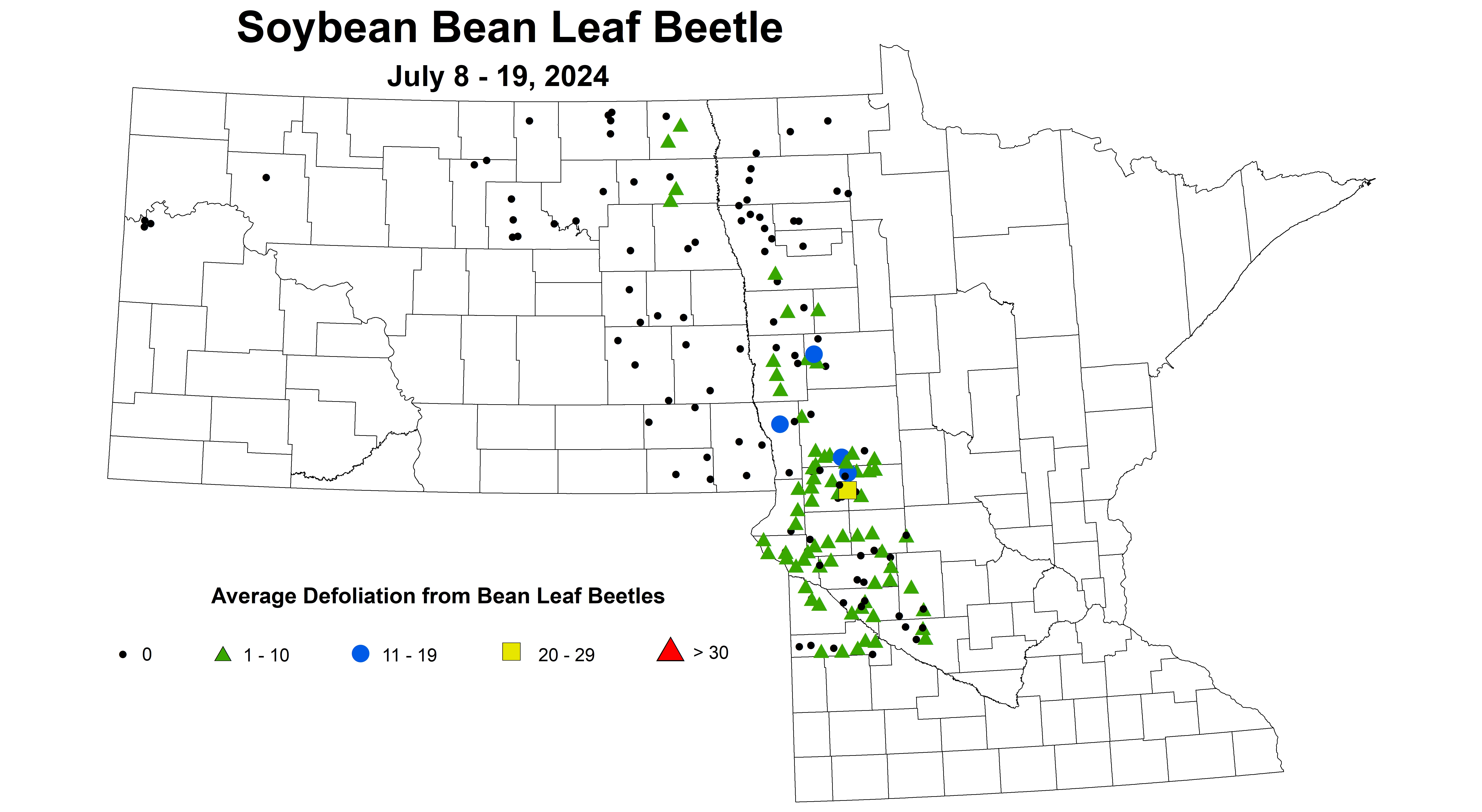 soybean BLB defoliation July 8-19 2024