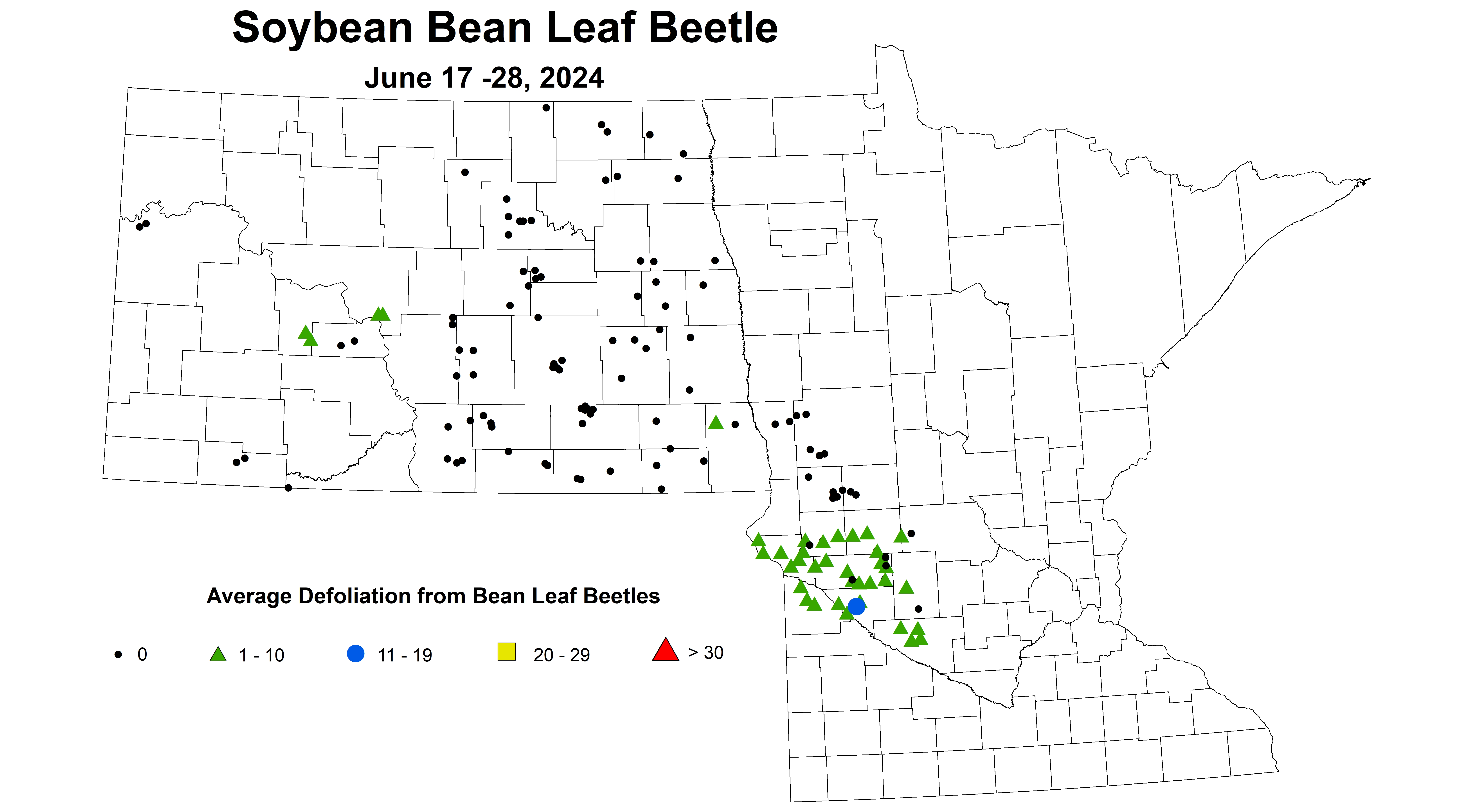 soybean BLB defoliation June 17-28 2024