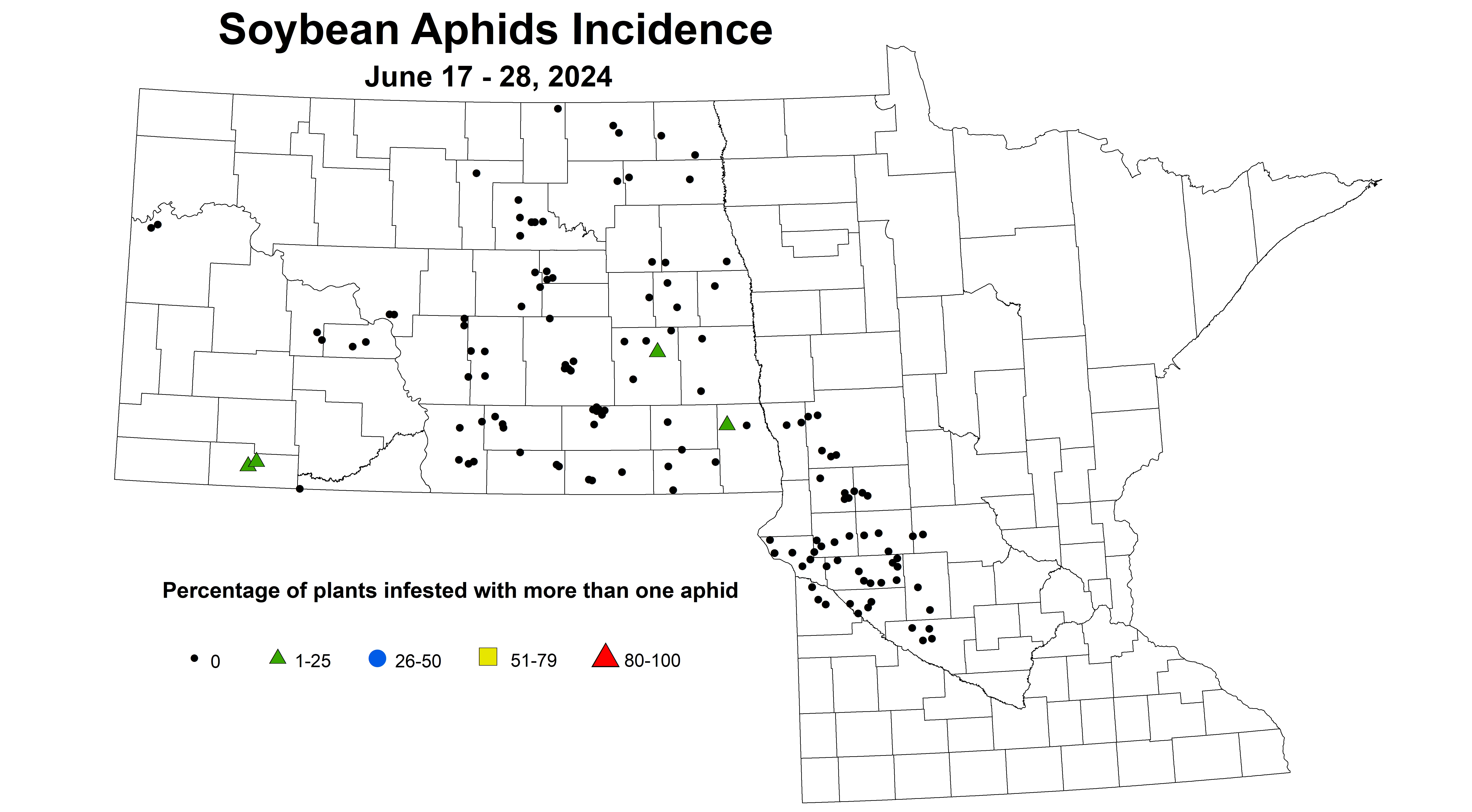 soybean aphid incidence June 17-28 2024