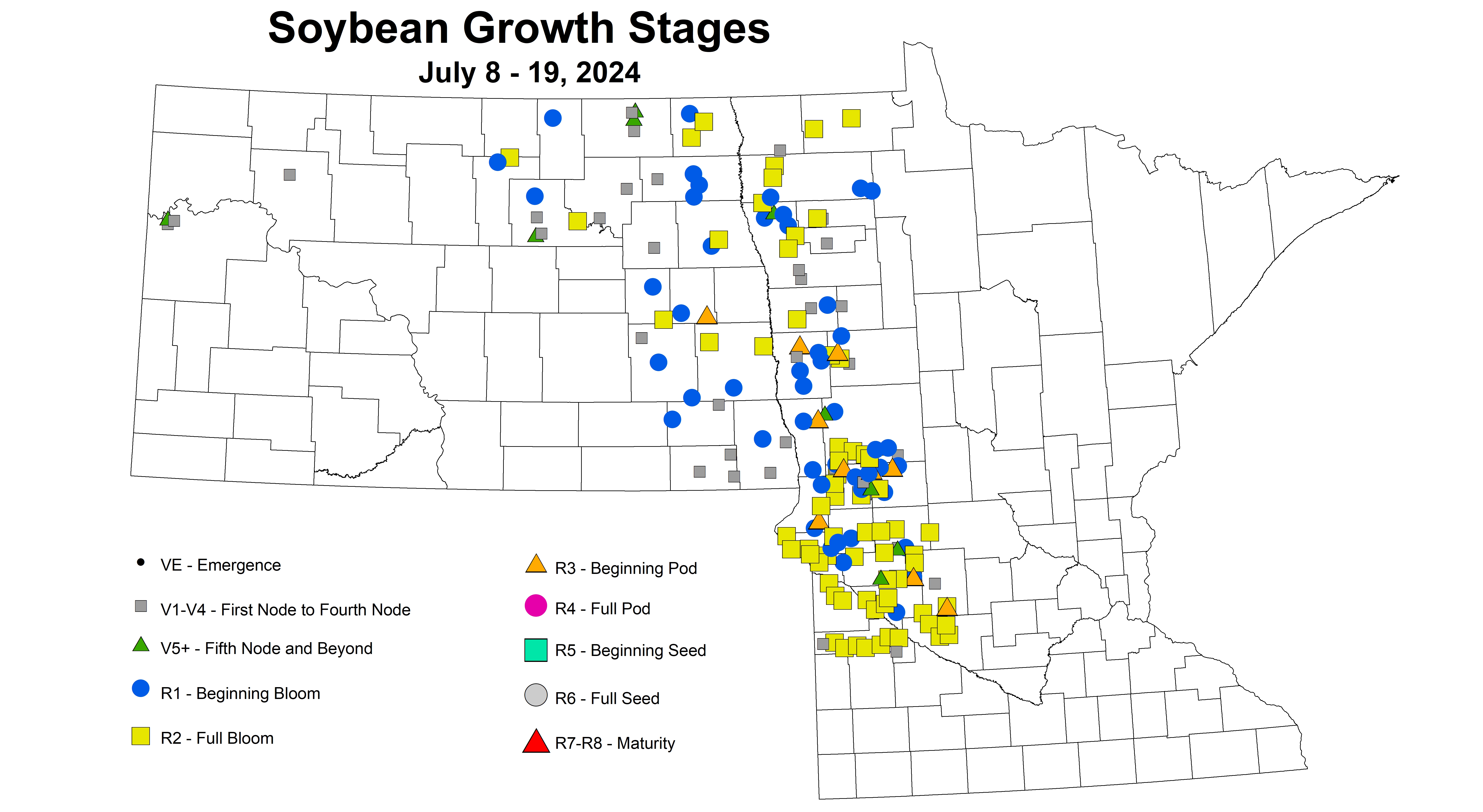 soybean growth stages July 8-19 2024