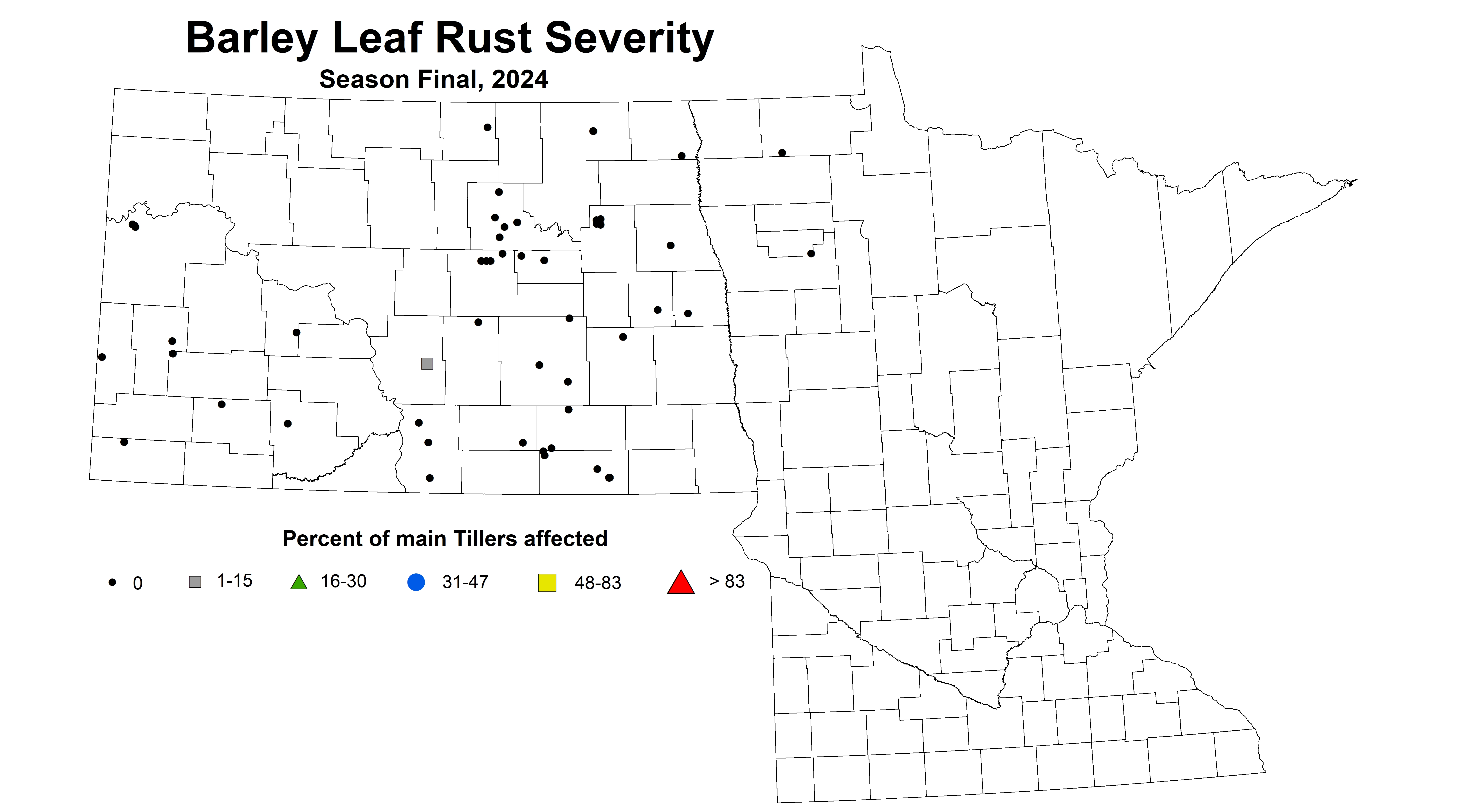 barley leaf rust severity season final 2024