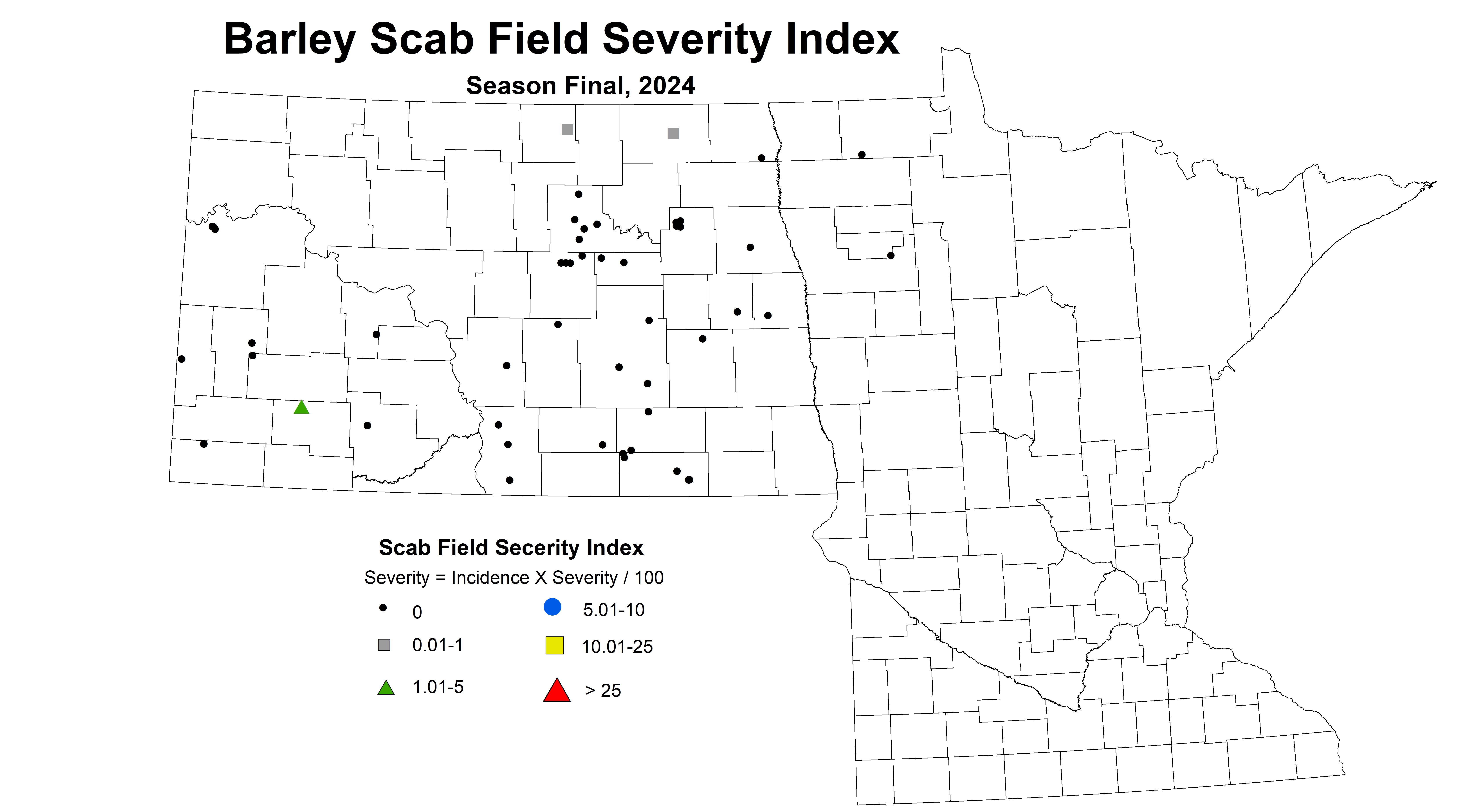 barley scab index season final 2024