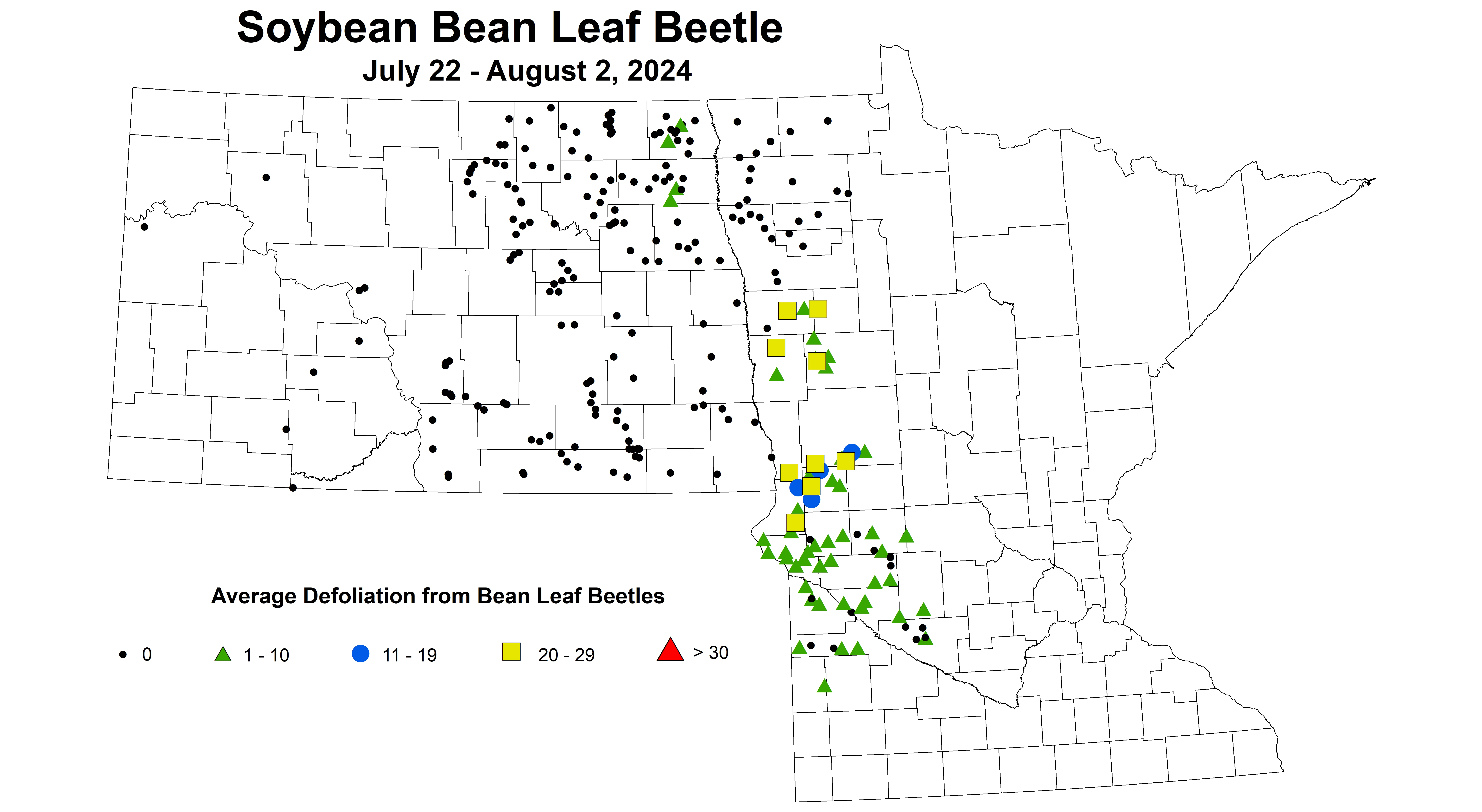 soybean BLB defoliation July 22 - August 2 2024