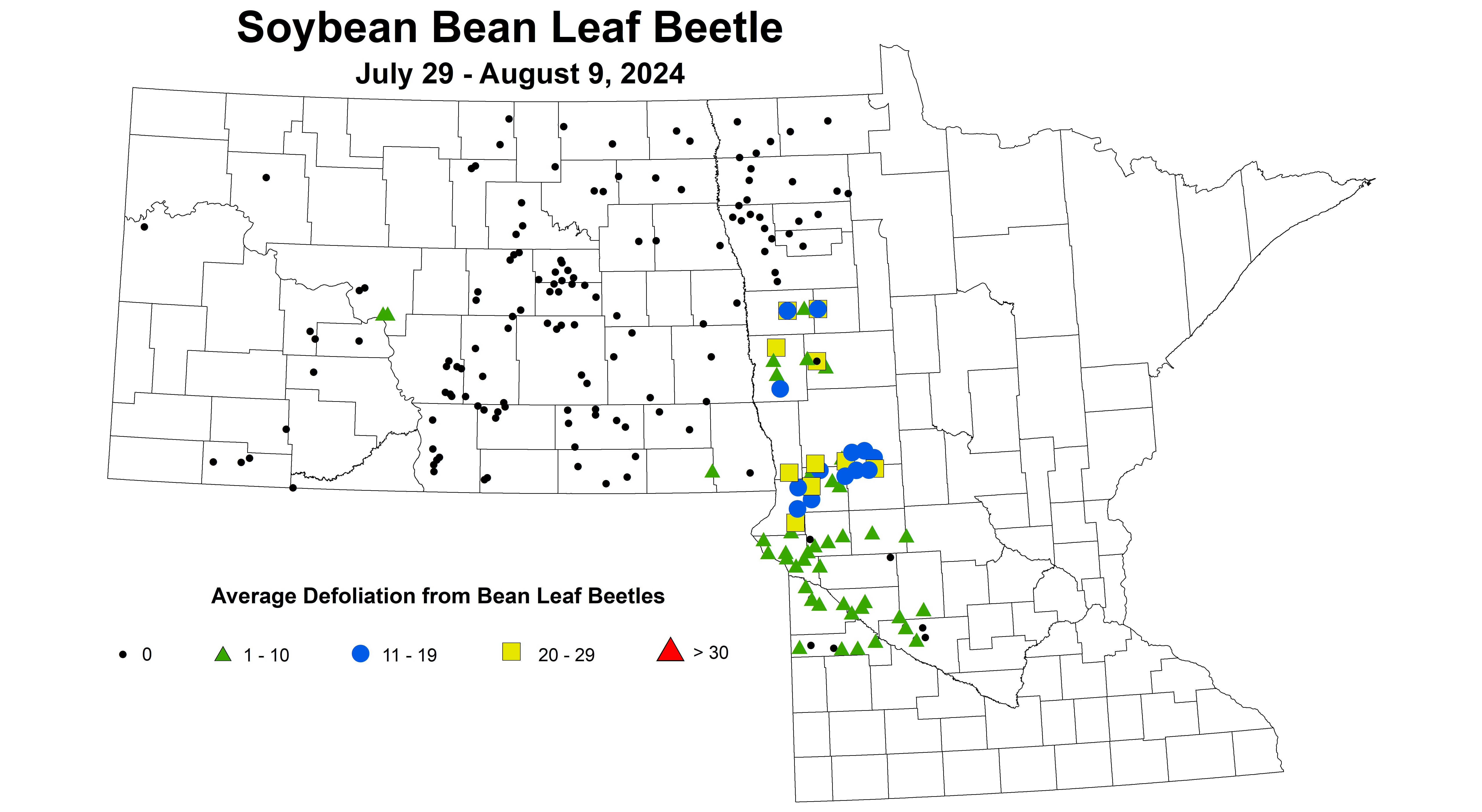 soybean BLB defoliation July 29 - August 9 2024