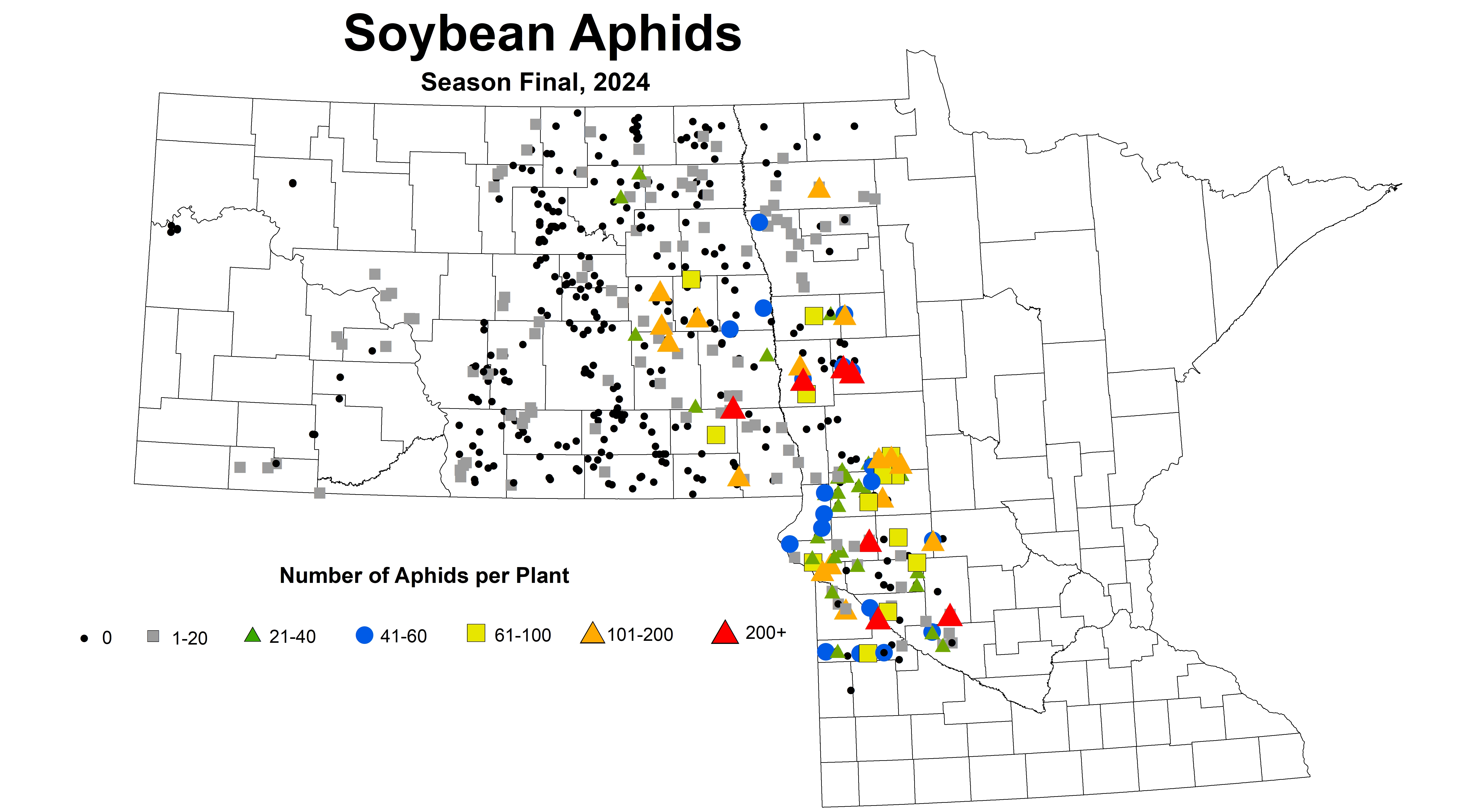 soybean aphid number season final 2024