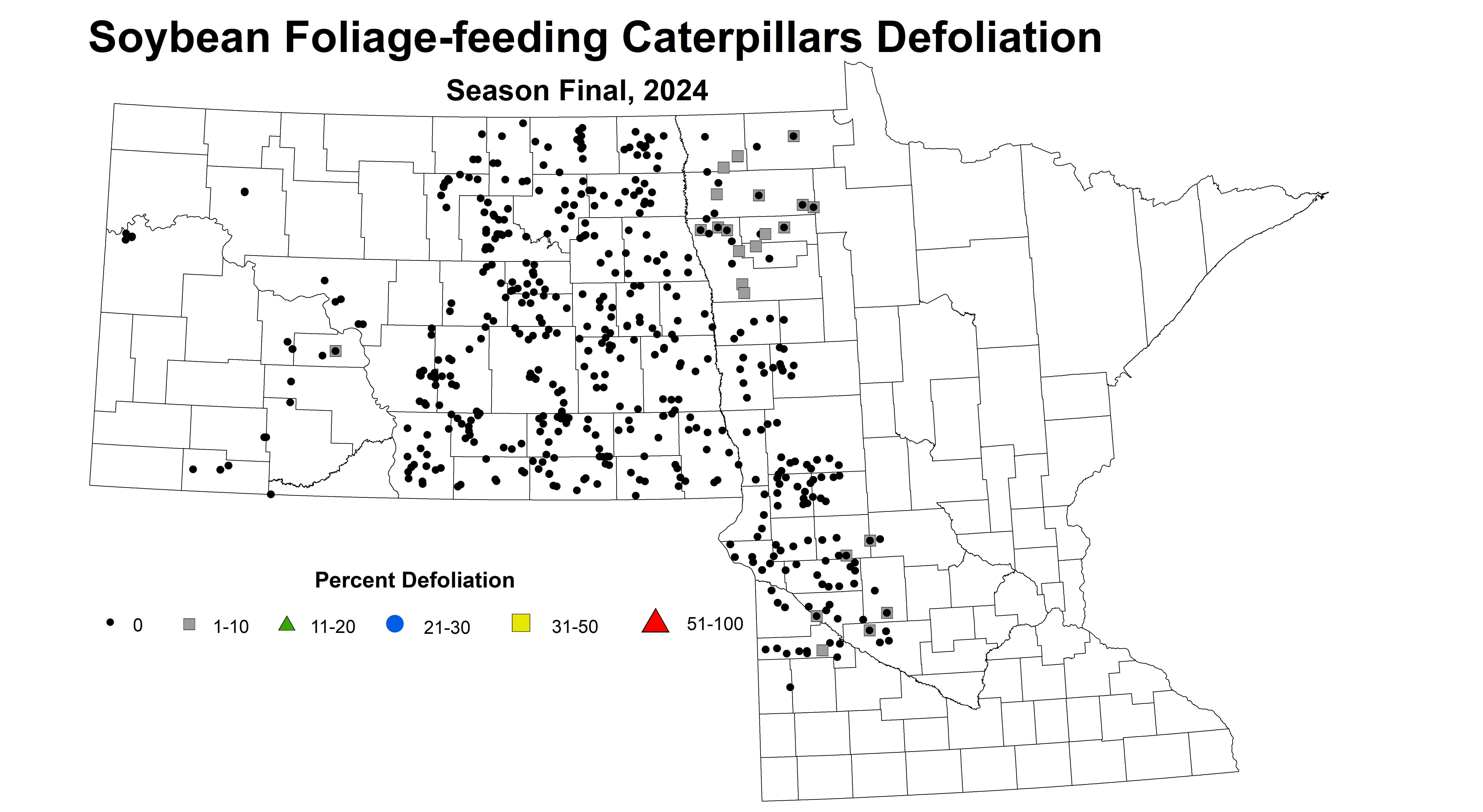 soybean caterpillars defoliation season final 2024