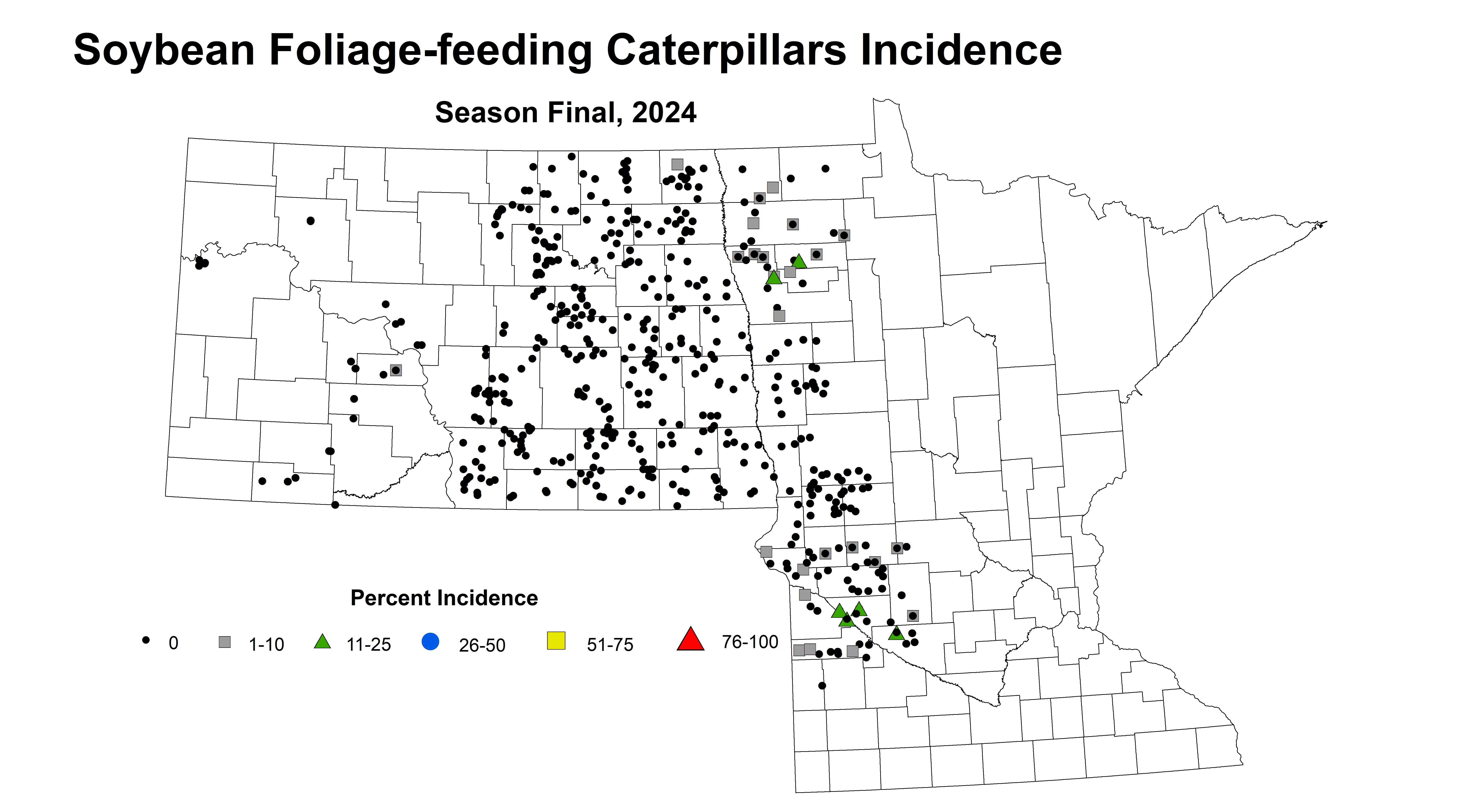 soybean caterpillars incidence season final 2024