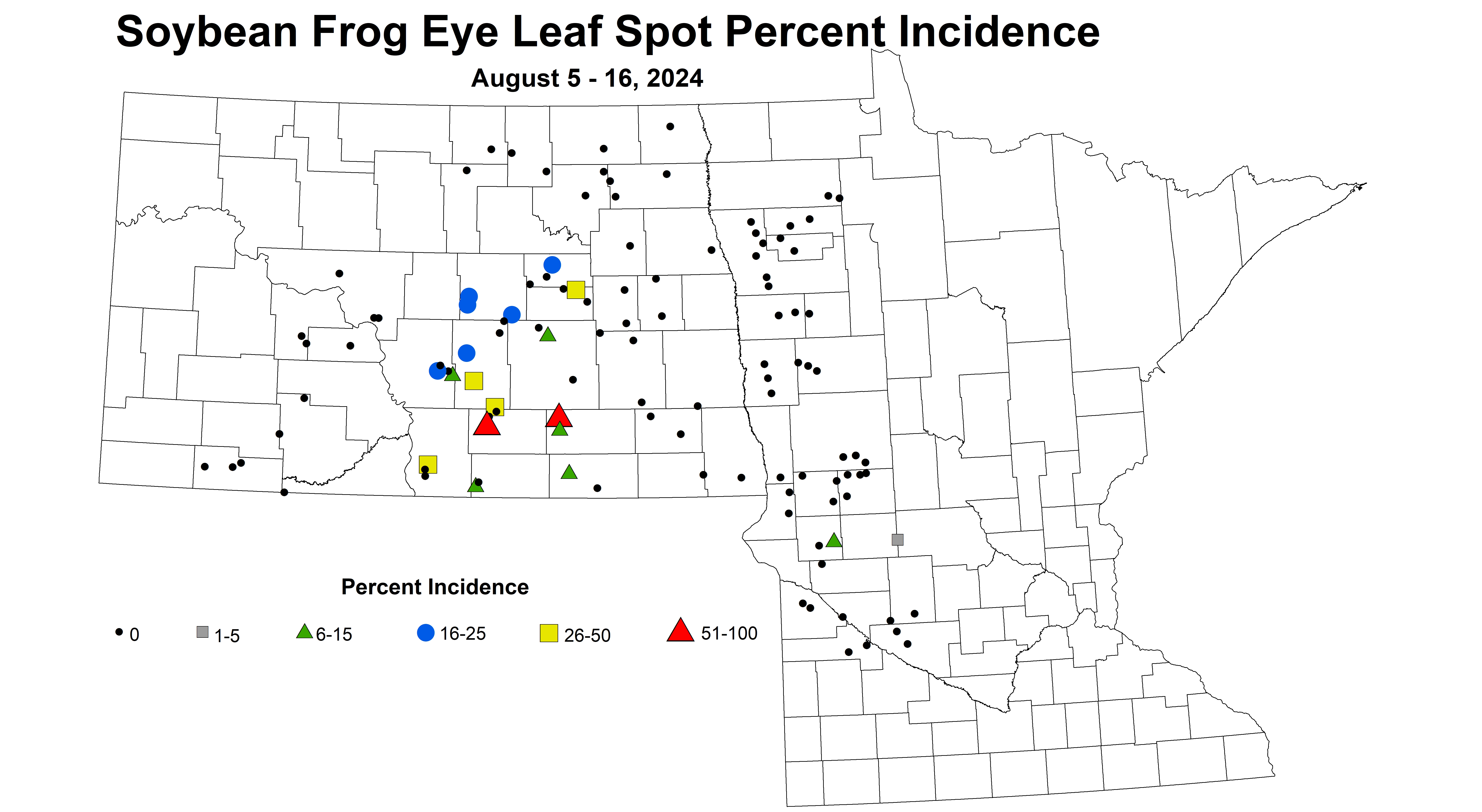 soybean frog eye leaf spot incidence August 5-16 2024