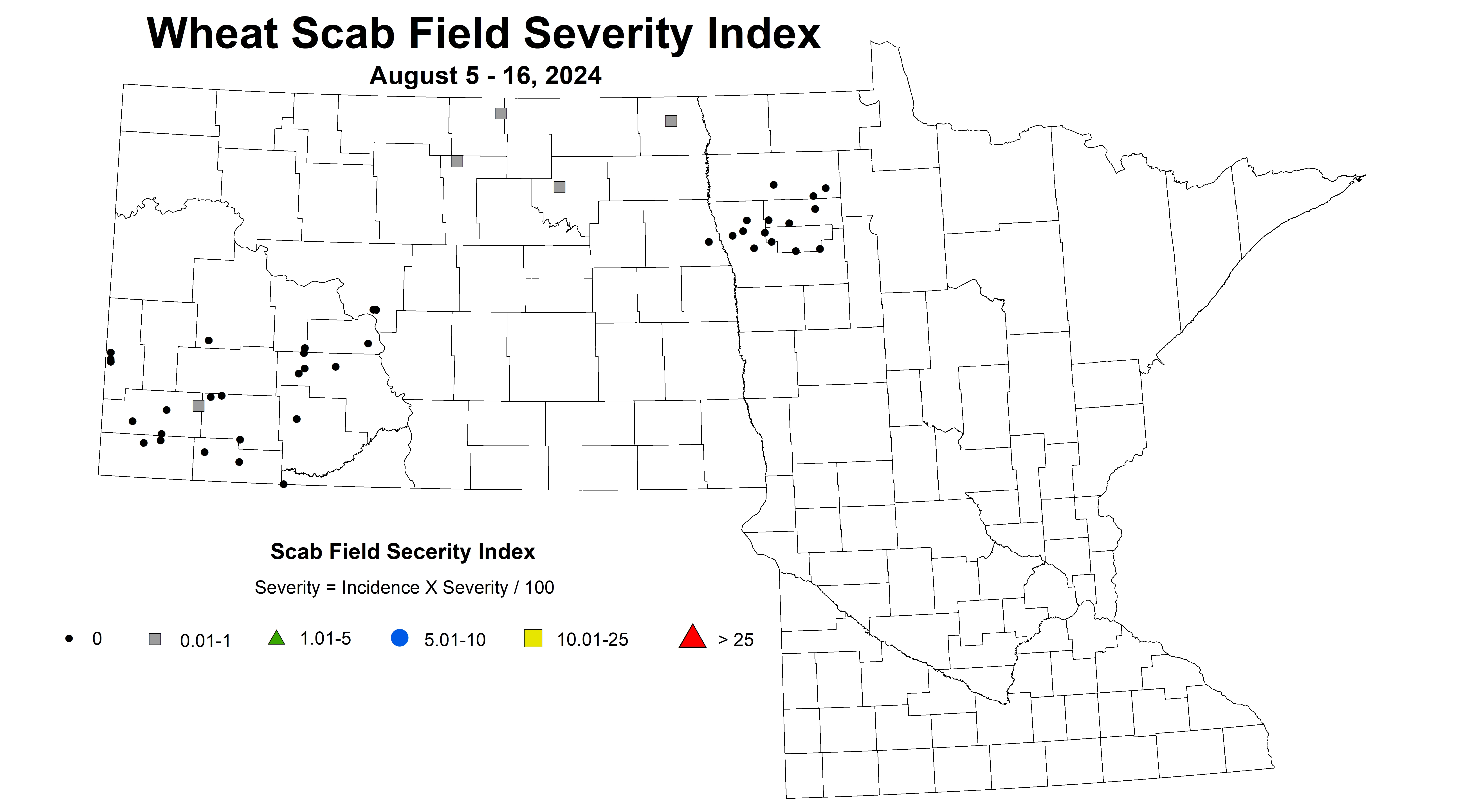 wheat scab index August 5-16 2024