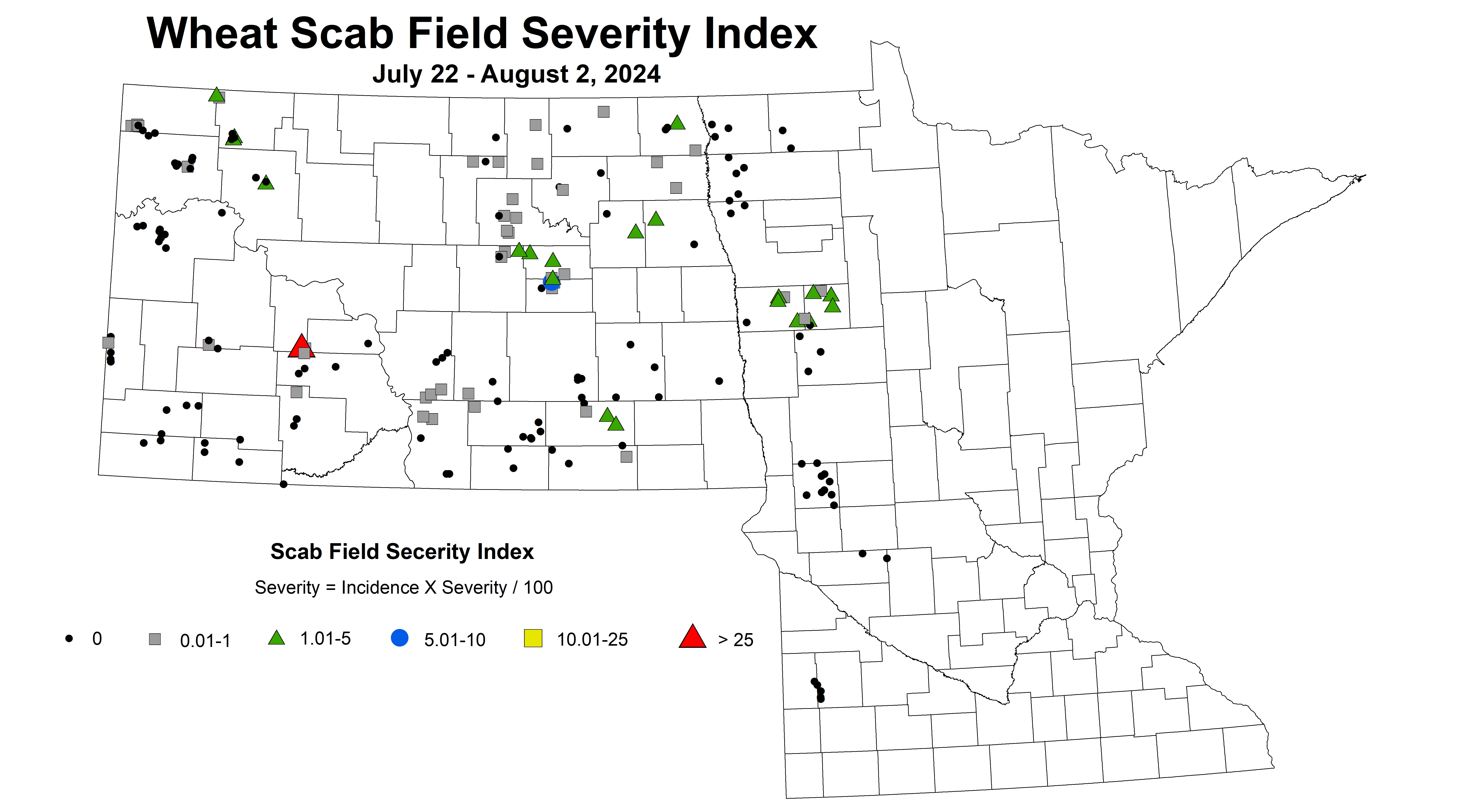 wheat scab index July 22 - August 2 2024