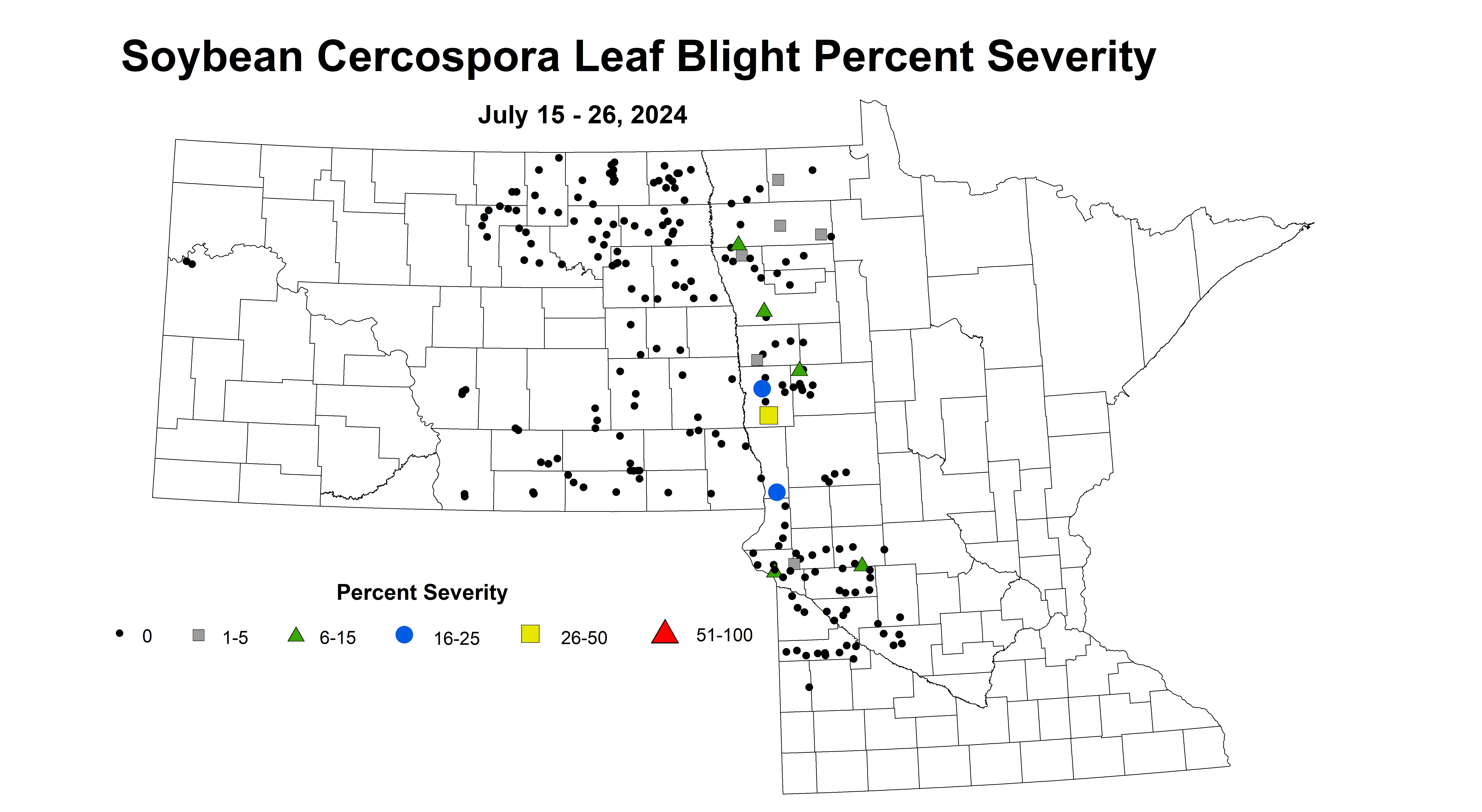 corrected soybean CLB severity July 15-26 2024