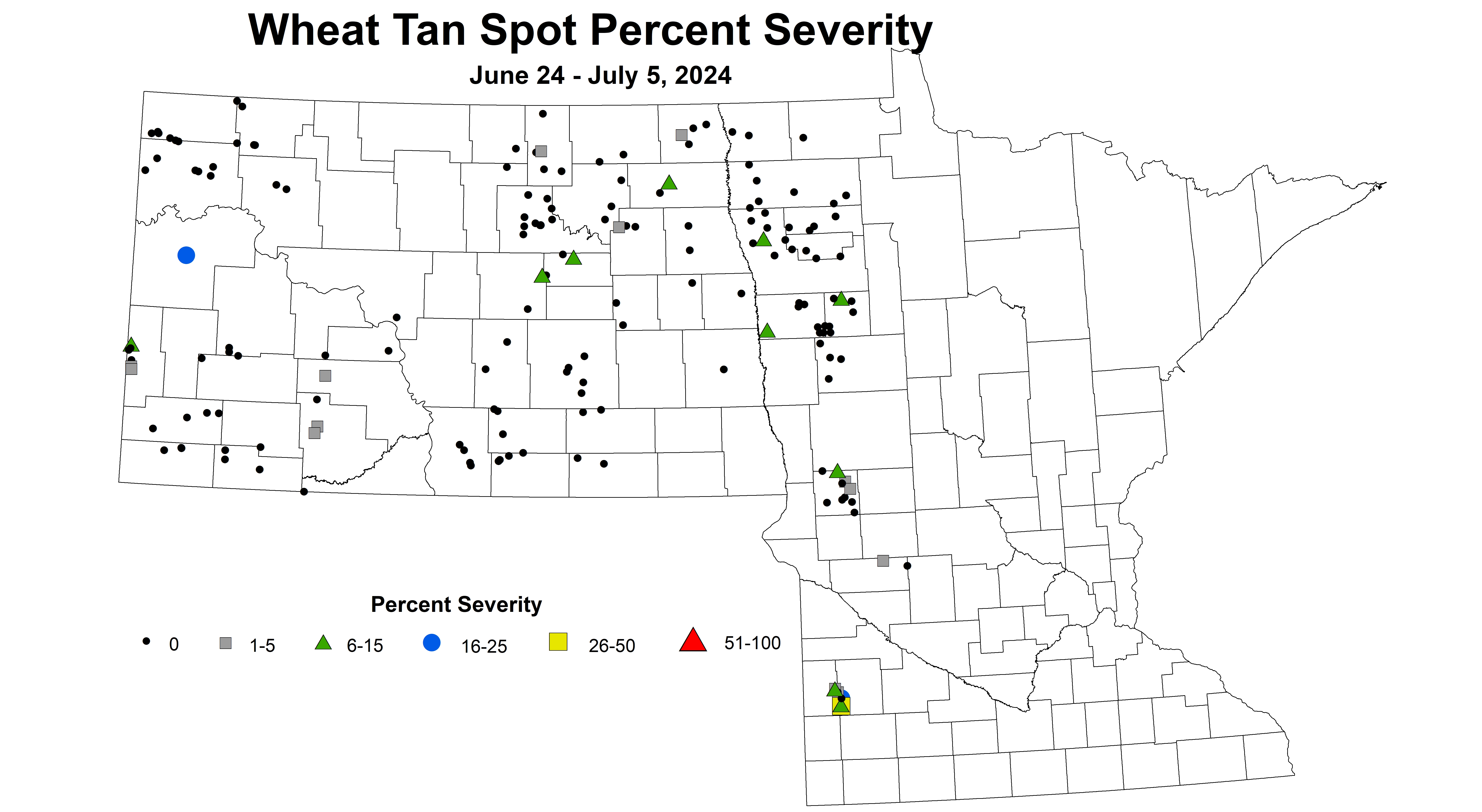 corrected wheat tan spot severity 2024 6.24-7.5