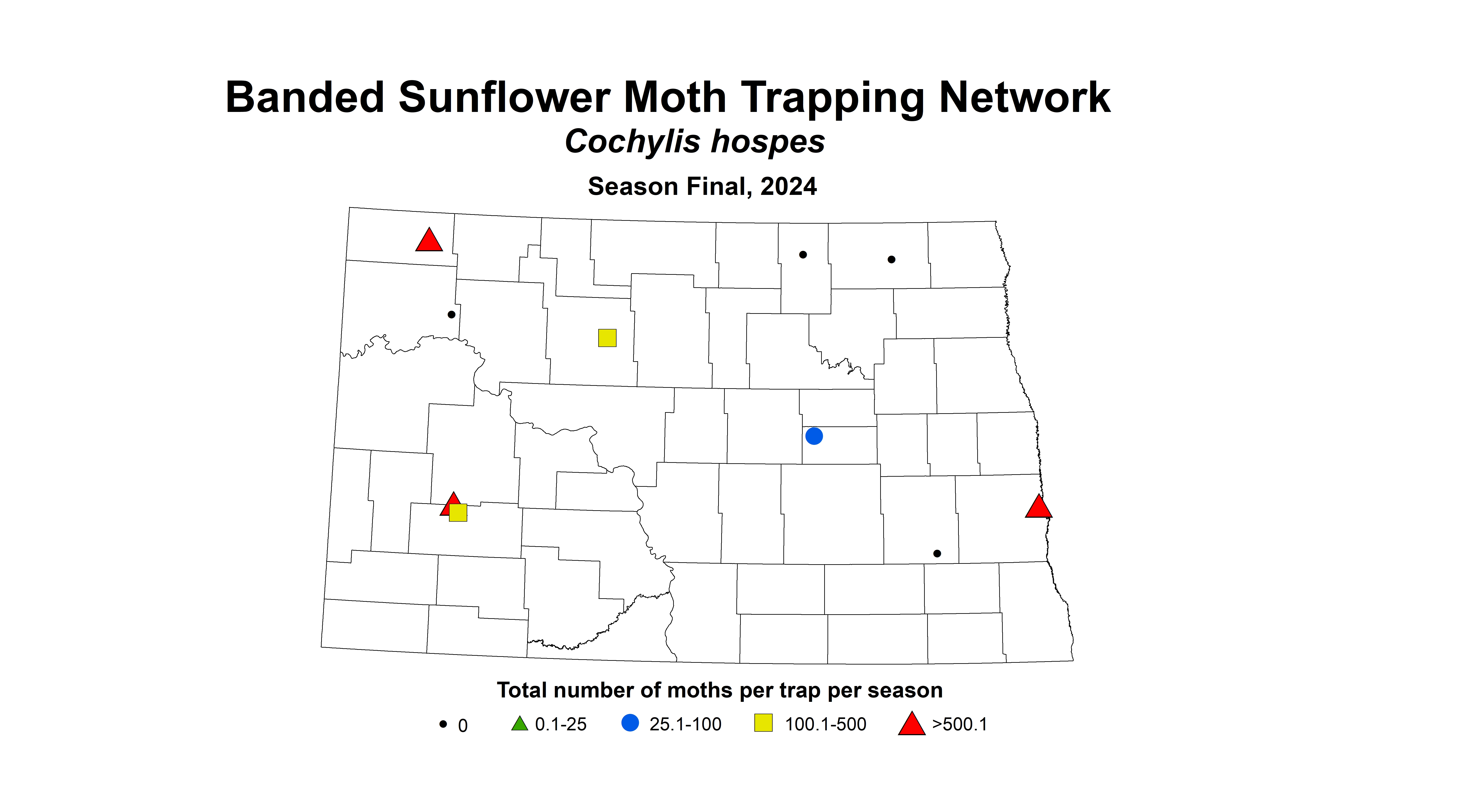 banded sunflower moth season final 2024