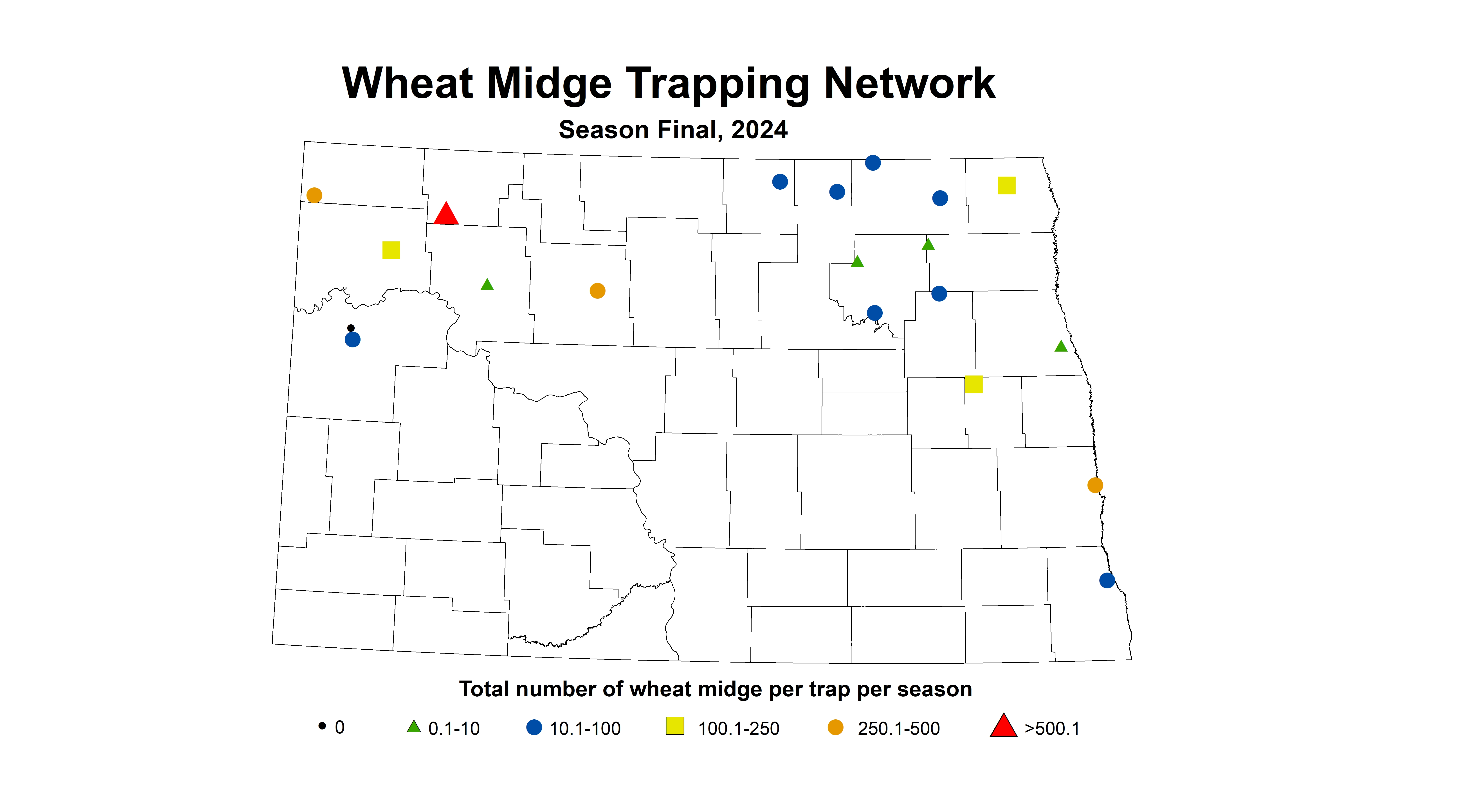 total number of wheat midge season final 2024