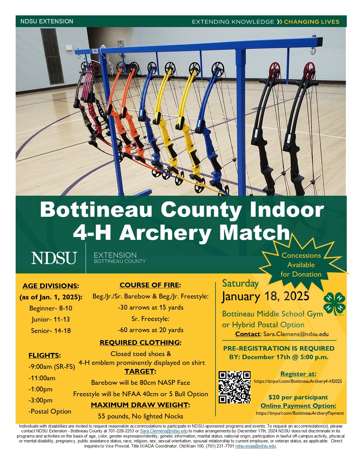 2025 Indoor Bottineau Archery Match