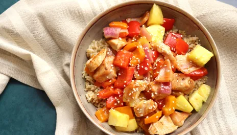 Hawaiian Chicken Sheet Pan Meal 