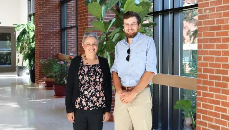 Samuel Bibby (right) and Dr. Marisol Berti