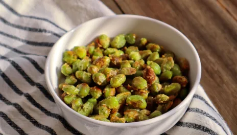 Crispy Parmesan Edamame