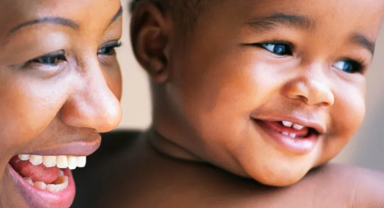 African American woman with African American baby