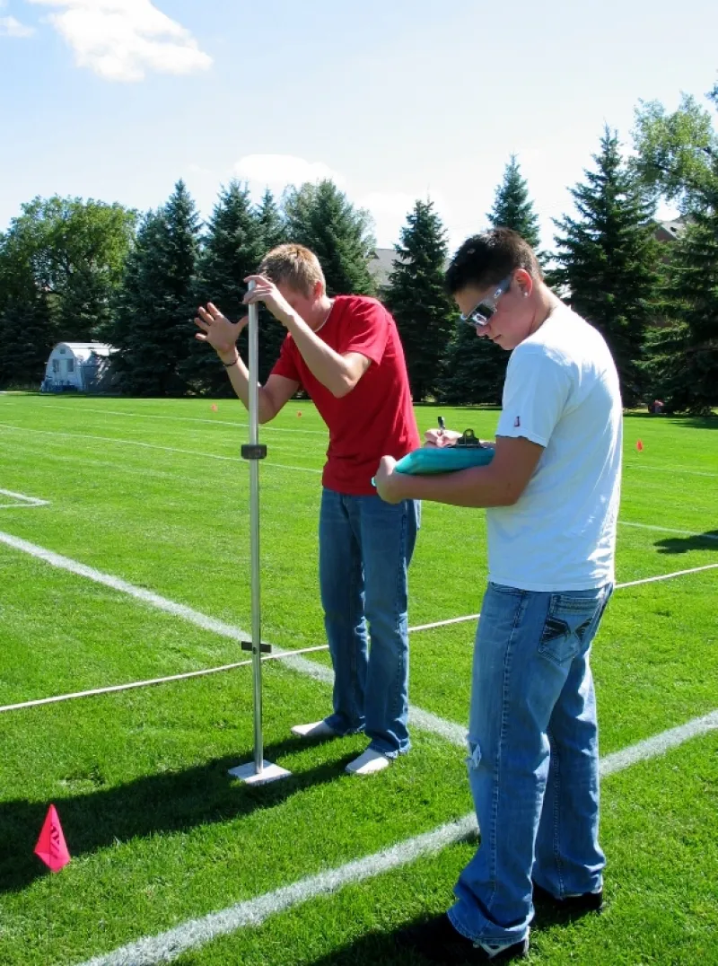 treating turf on a sports field