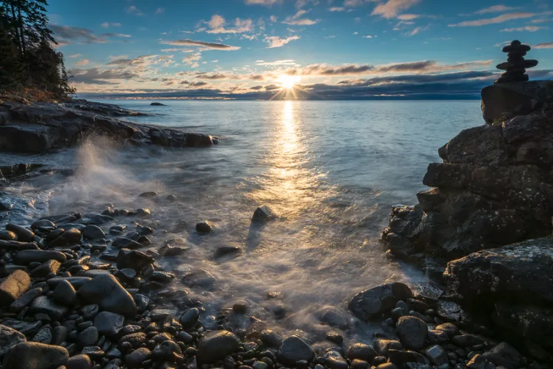 lake sunrise