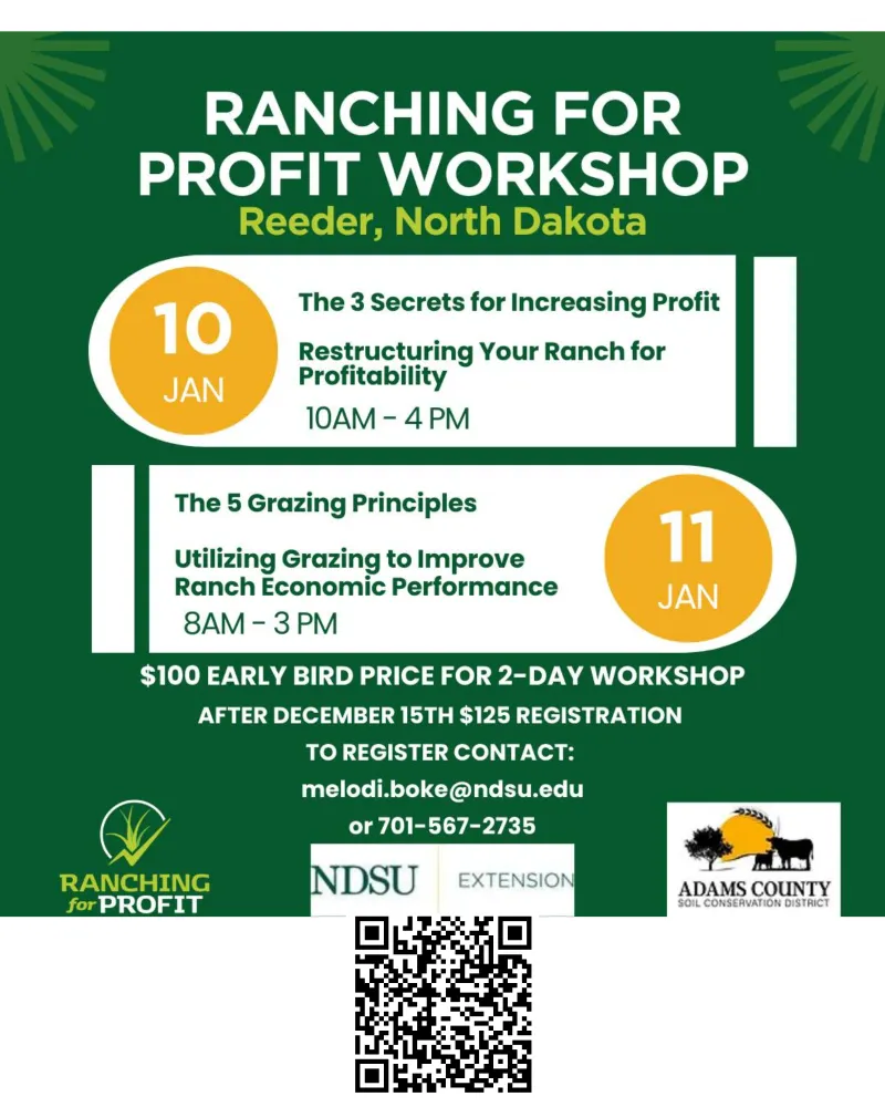 Flyer for Ranching for Profit Workshop