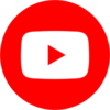 Circular red YouTube icon