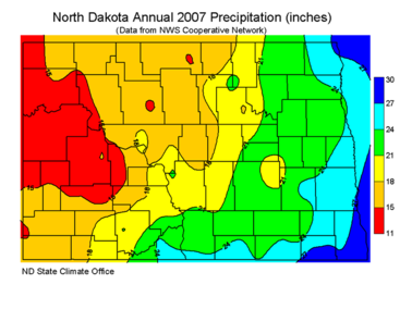 Annual Total Precipitation (inches)