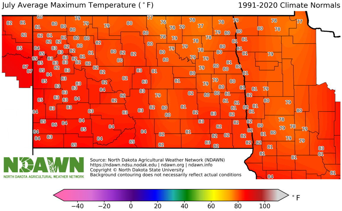 1990-2020 July Normal Maximum Temperature