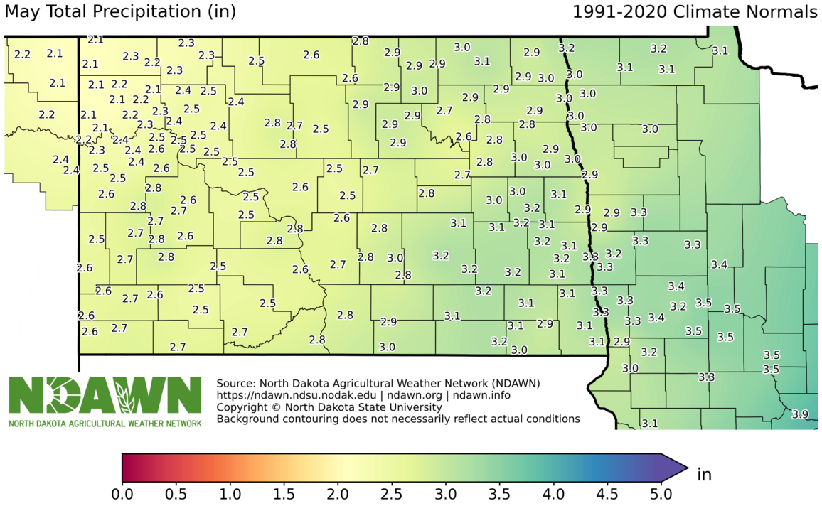 1991-2020 May Normal Precipitation 