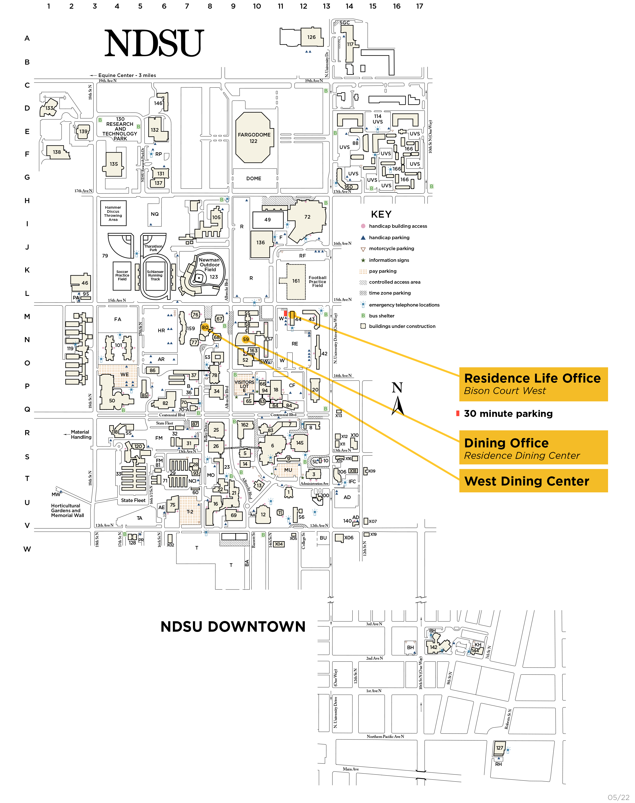 Ndsu Printable Campus Map