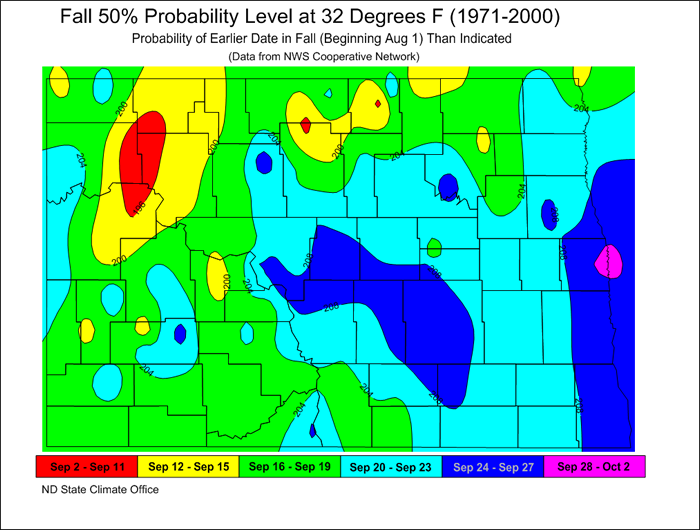 Fall Frost | North Dakota State Climate Office | NDSU