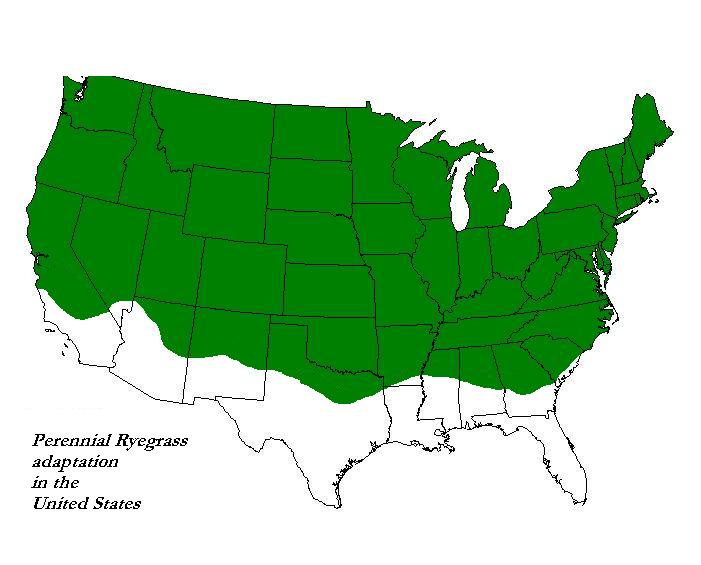 Ryegrass Map USA