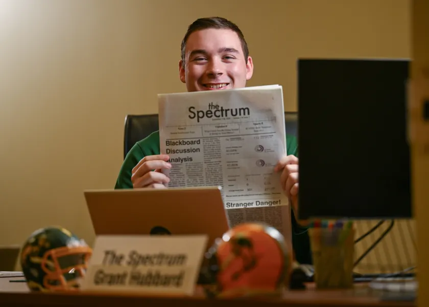 NDSU Spectrum editor Grant Hubbard