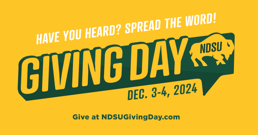 NDSU Giving Day, Dec. 3-4, 2024. Give at NDSUGivingDay.com.