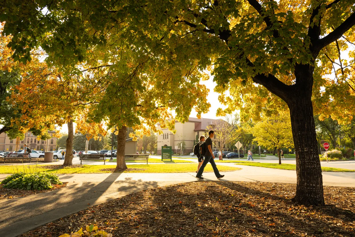 Student Walking on campus.
